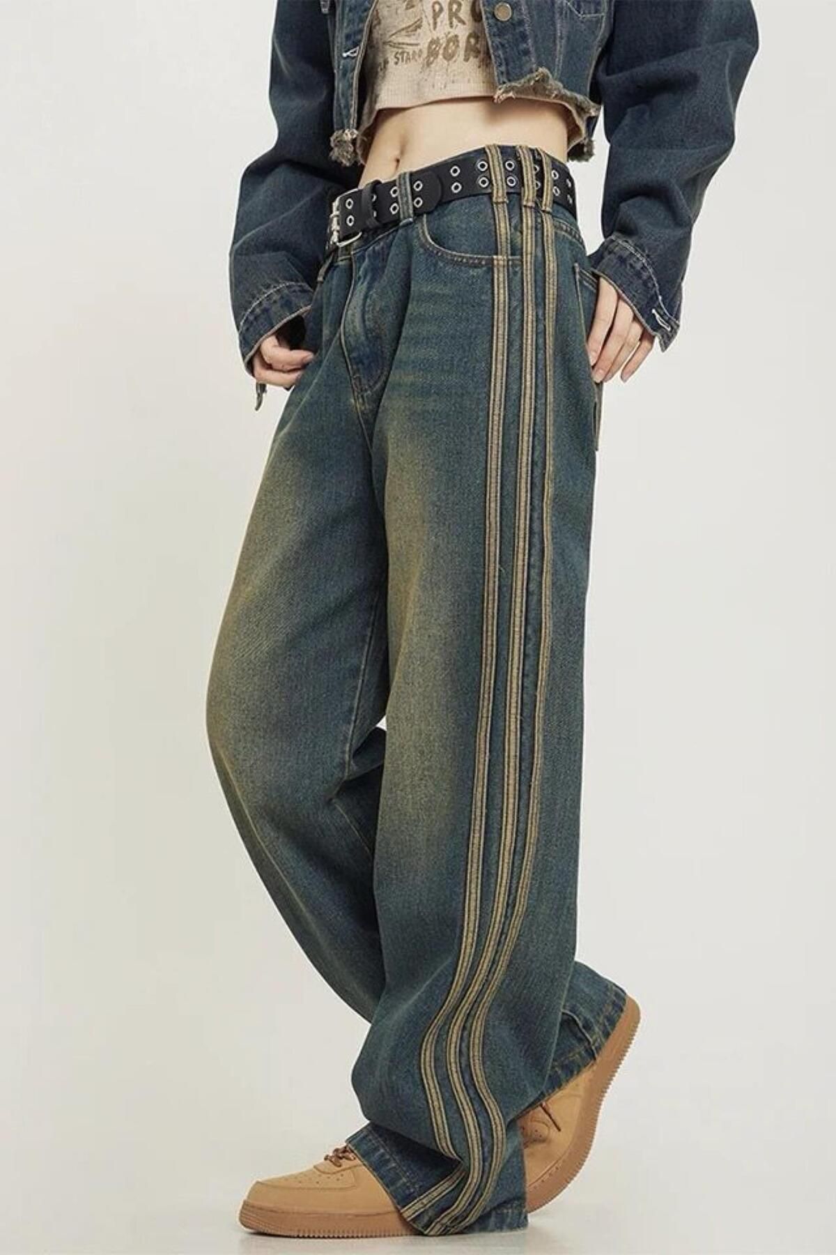 Carpe Strip Detail Sraight Fit Pantolon