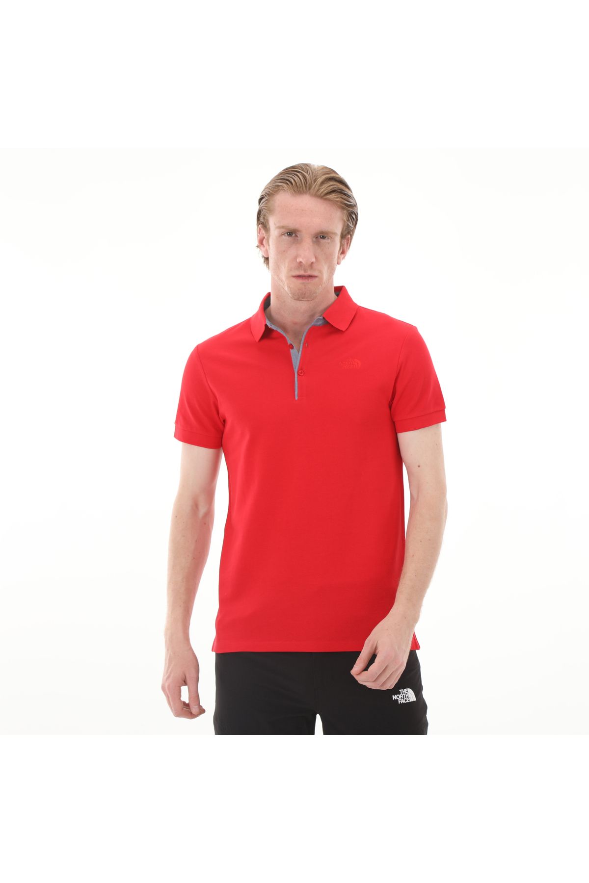 The North Face F00cev46821-r M Premıum Polo Pıquet-eu Erkek T-shirt Kırmızı