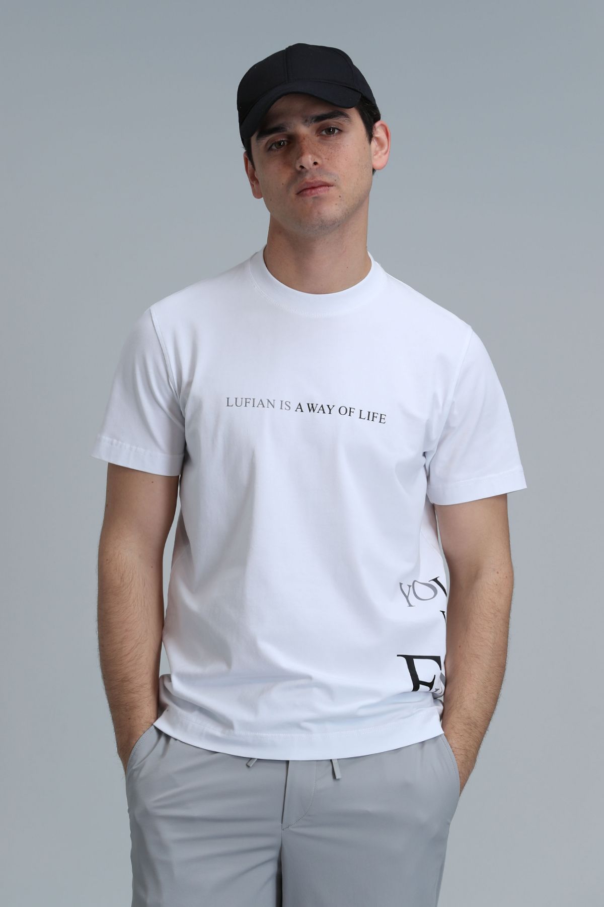 Lufian Potter Modern Grafik T- Shirt Beyaz