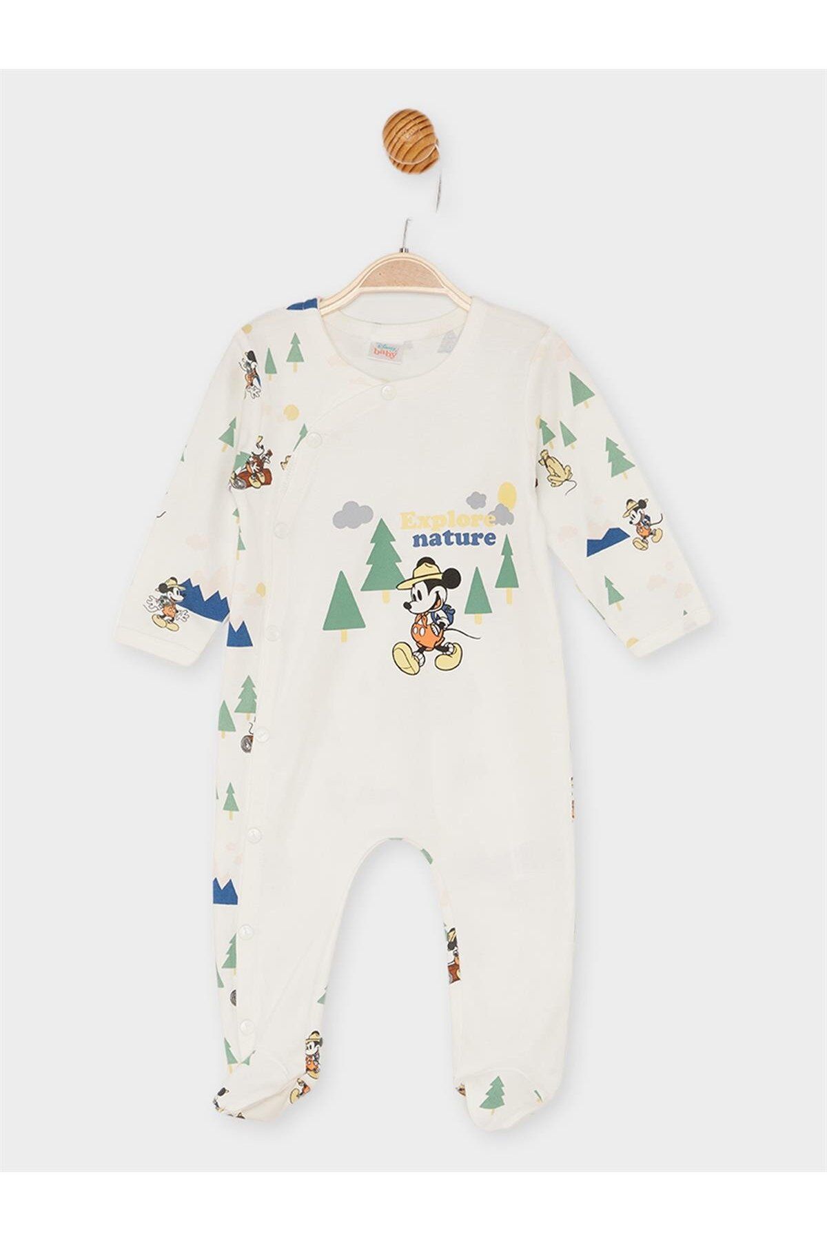 Mickey Mouse Lisanslı Erkek Bebek Patikli Tulum 21122