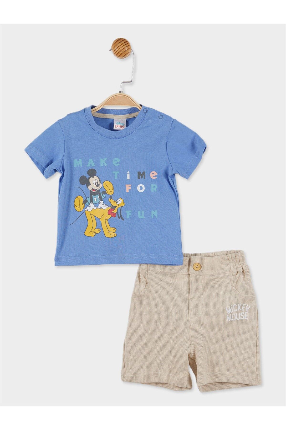 Mickey Mouse Disney Lisanslı Erkek Bebek Tişört Ve Şort 2'li Takım 20887