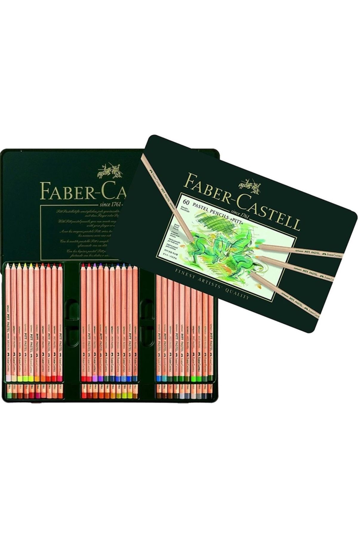 Faber Castell Metal Kutu Pıtt Pastel Boya Kalem Seti 60 Renk