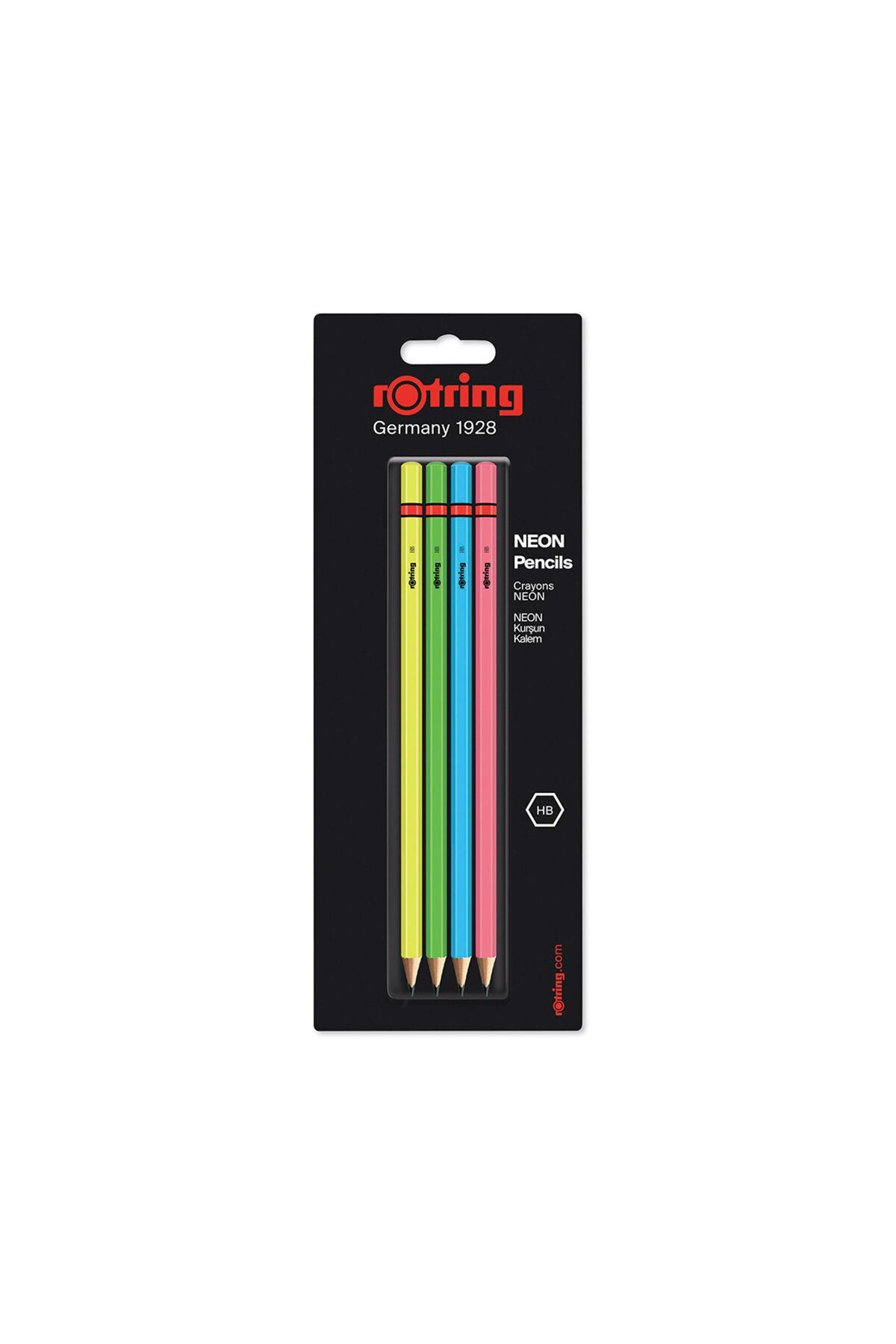 Rotring Kurşun Kalem, 4'lü, Fosforlu Neon Renkli Kalem