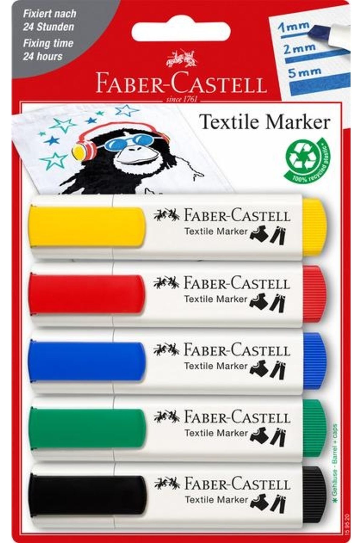 Faber Castell Textil Markörü Klasik 5 Li