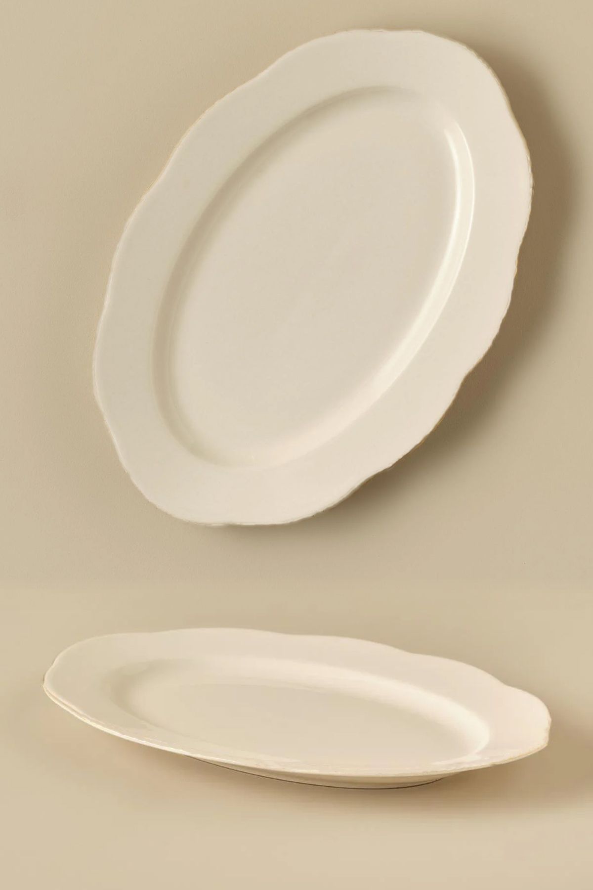 MAY HOME Clover Porselen Kayık Tabak 30 Cm & Meze Salata Tabağı  1 ADET