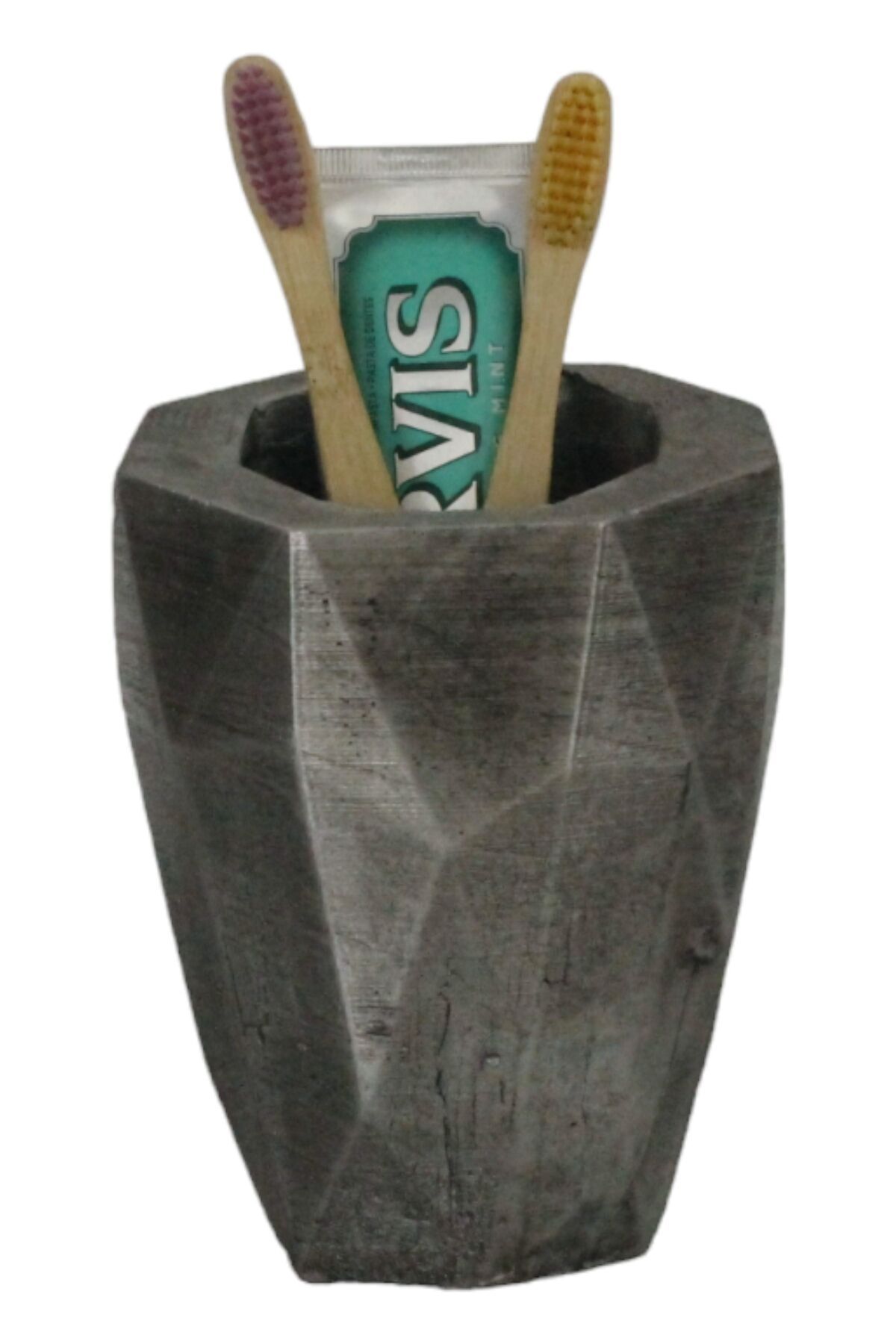 Evene Diş Fırçalığı Diş Fırçalık Diş Fırçası Standı Diş Fırçası Tutucu Gümüş Eskitme Model 19