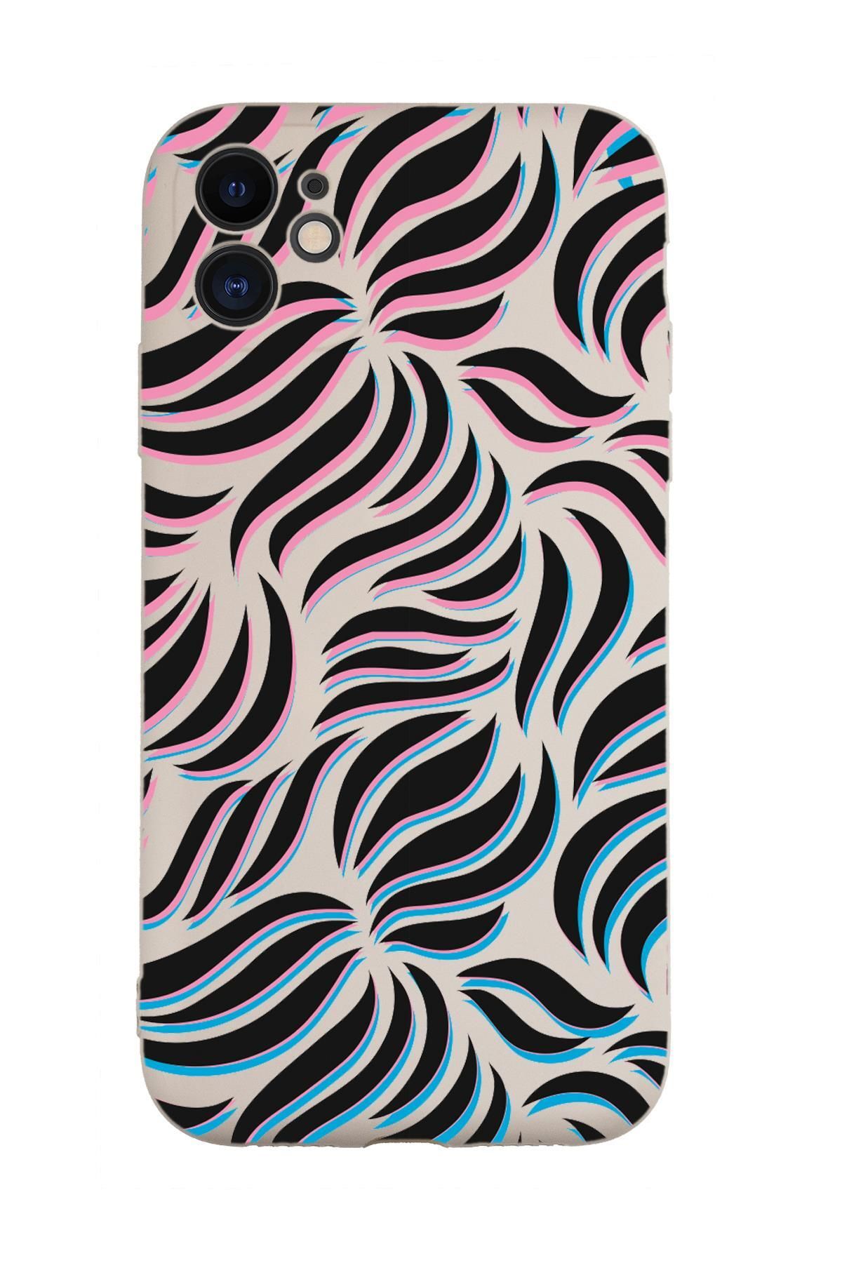 mooodcase iPhone 11 Uyumlu Color Wave Desenli Kamera Korumalı Premium Silikonlu Telefon Kılıfı