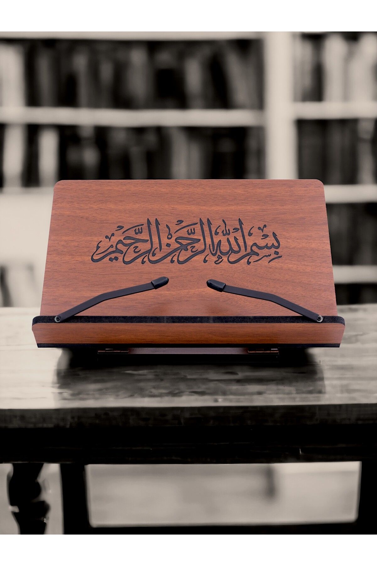 İsfahan TA Kitap Okuma Standı Masaüstü Ahşap Kuran Rahlesi Tablet Tutucu