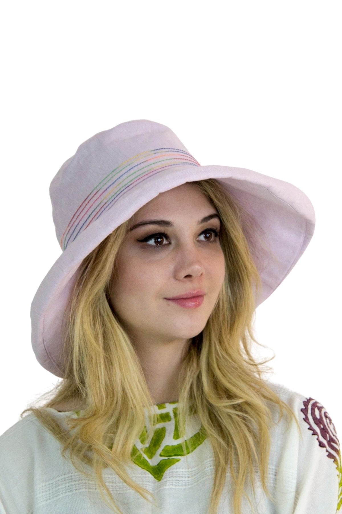 Bay Şapkacı Renkli Dikişli Kadın Şapka 1311 lila