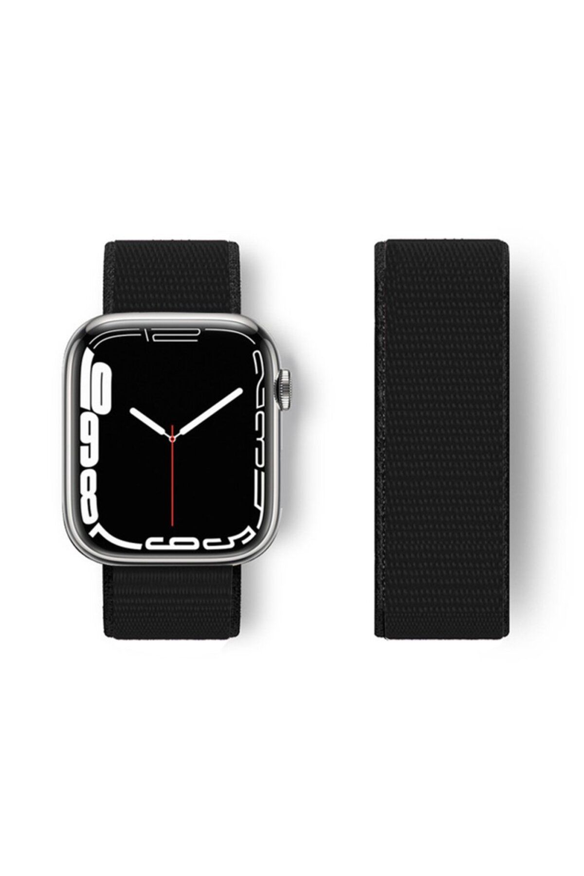 Genel Markalar Apple Watch 38mm Hasırlı Cırtcırtlı Kordon - Ürün Rengi : Beyaz - Lisinya