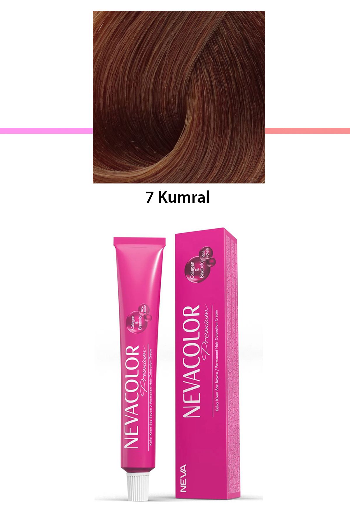 Neva Color Premium 7 Kumral - Kalıcı Krem Saç Boyası 50 g Tüp