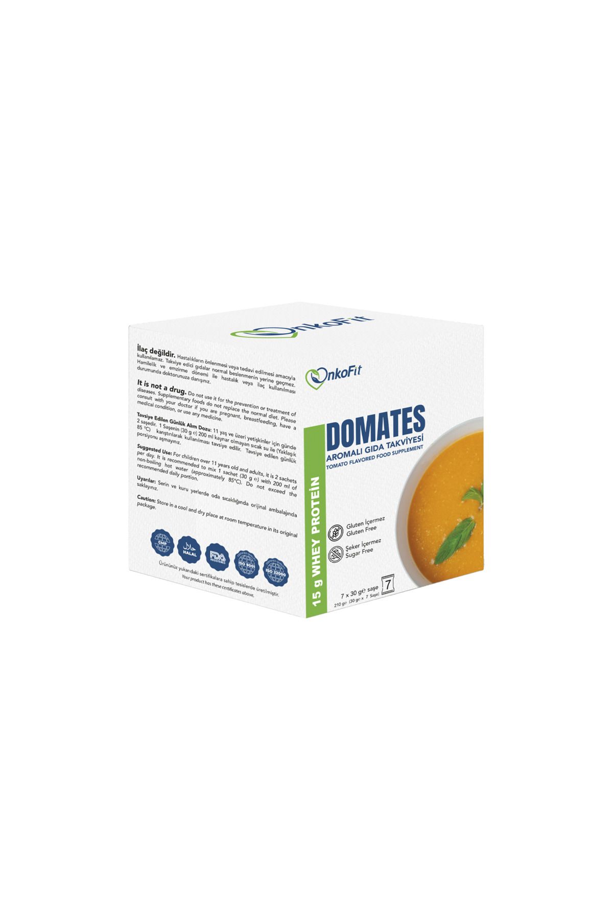 Barifit Onkofit® Whey Protein, Vitamin, Mineral İçeren Domates Aromalı Takviye Edici Gıda 7 Saşe