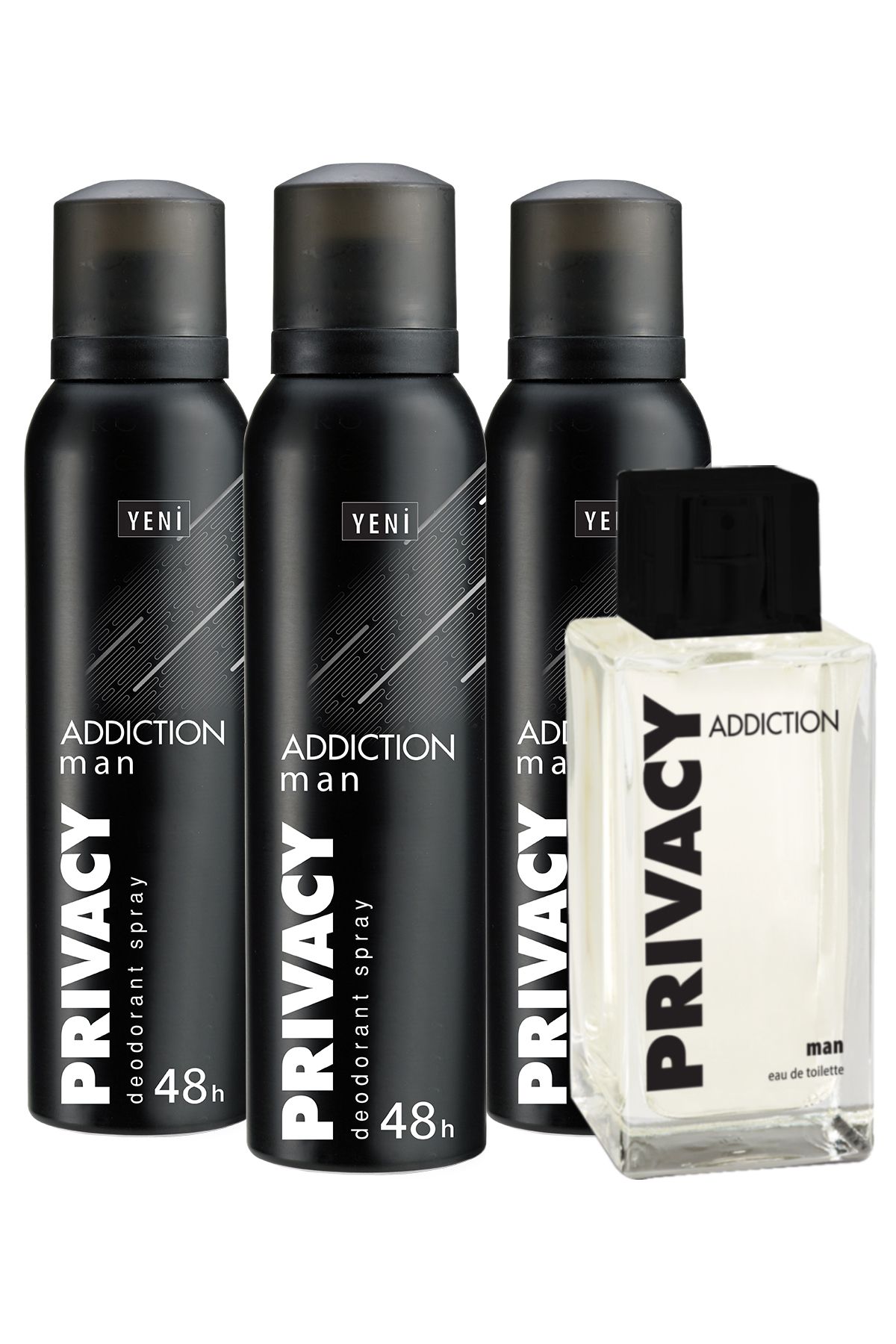 Privacy Man Addiction Edt Parfüm 100ml & Deodorant 3x150ml