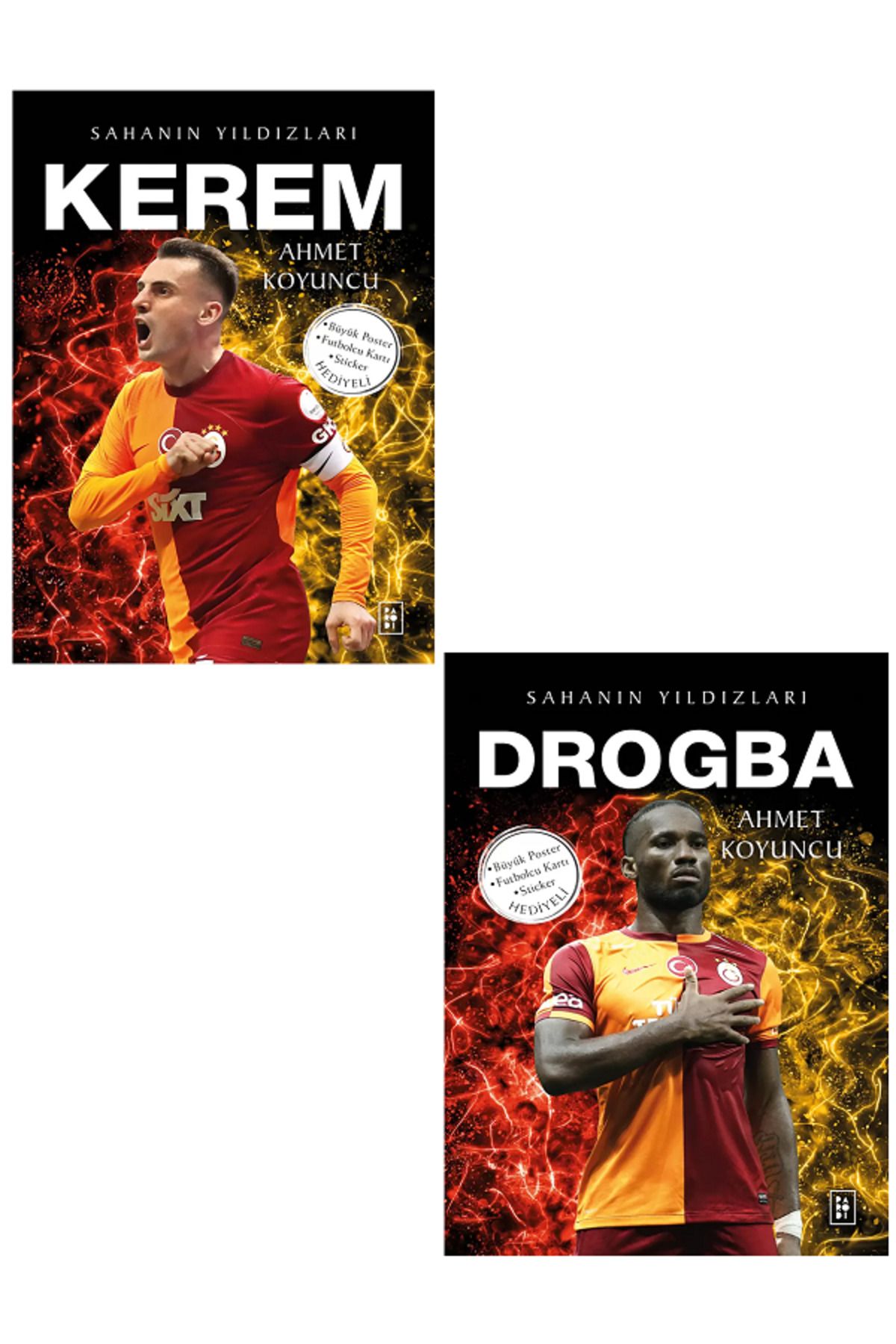 Parodi Yayınları KEREM AKTÜRKOĞLU / DROGBA Sahanın Yıldızları ( Büyük Poster - Sticker - Futbolcu Kartı HEDİYE )