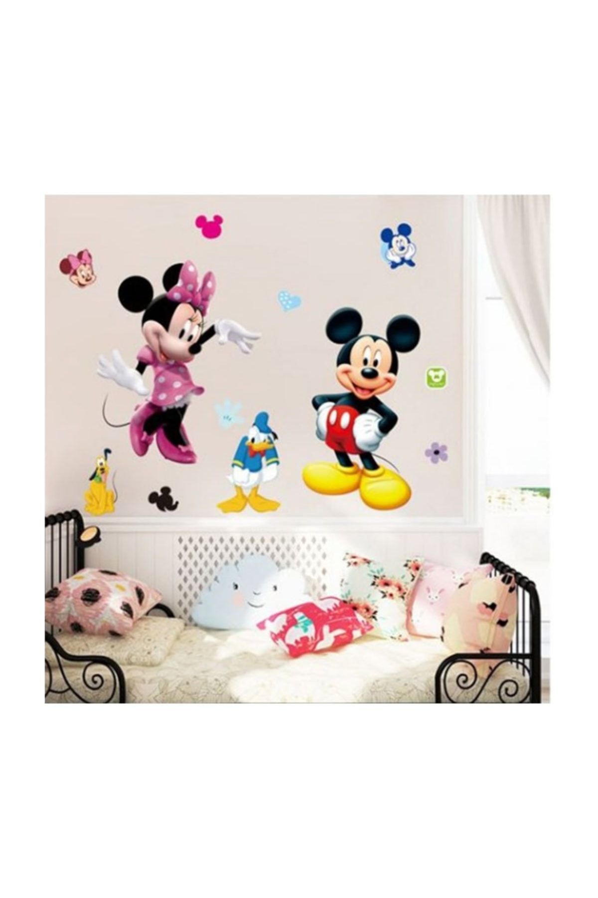 KT Decor Süper Kahramanlar Mickey Mouse Minnie Mouse Duvar Stickerler