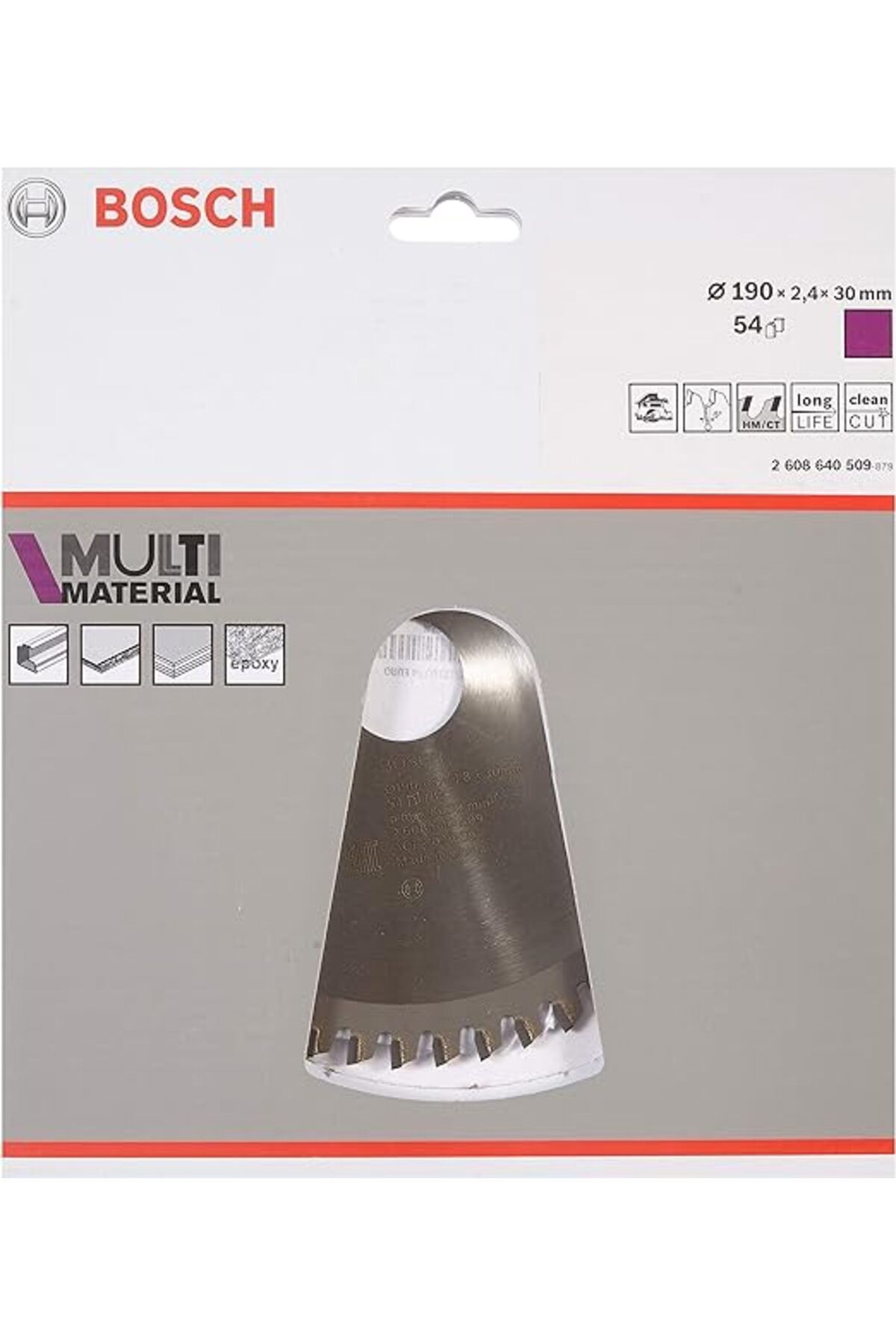 Bosch Professional Accessories Çok Amaçlı Daire Testere Bıçağı, 254*30 mm, 96 Diş, Gri, 1 Adet  19c