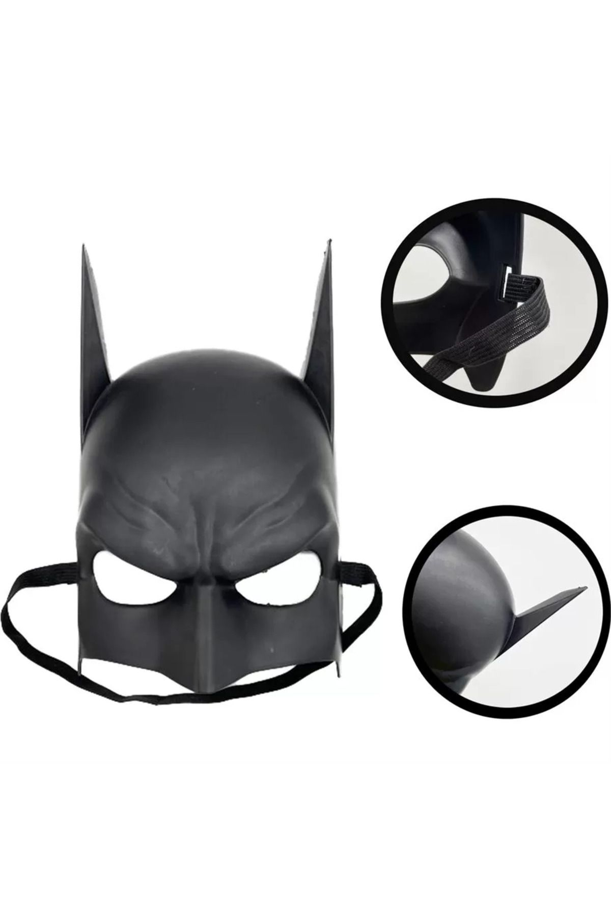 Köstebek Siyah Yarım Surat Batman Maskesi