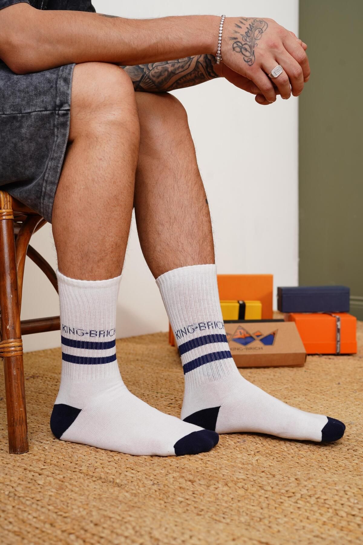 king brich Unisex Klasik Yumuşak Günlük Çorap