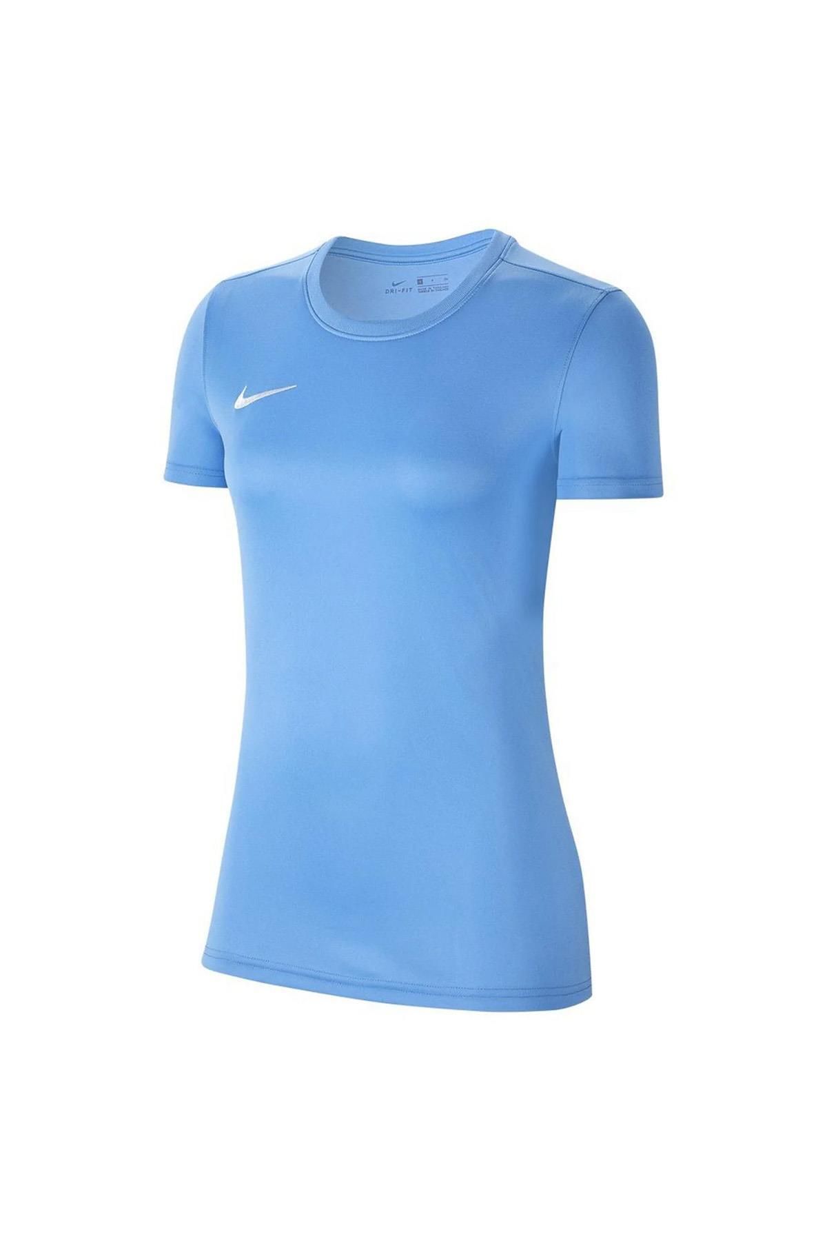 Nike Dri Fit Park 7 Bv6728-412 Mavi Kadın Tişört