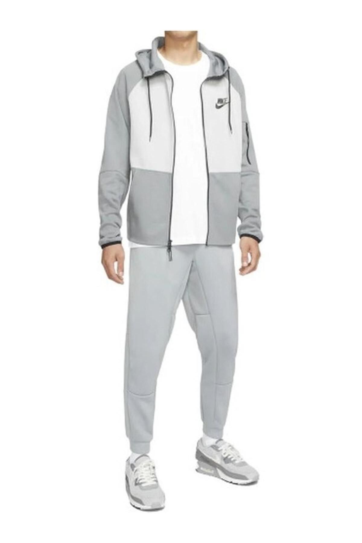 Nike Sportswear Hoodie Full-zip Windrunner Gri Erkek Sweatshirt Dr8910-084
