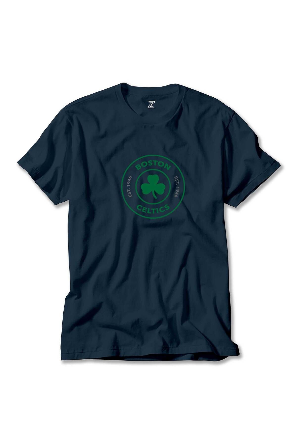 Z zepplin Boston Celtics Logo Lacivert Tişört