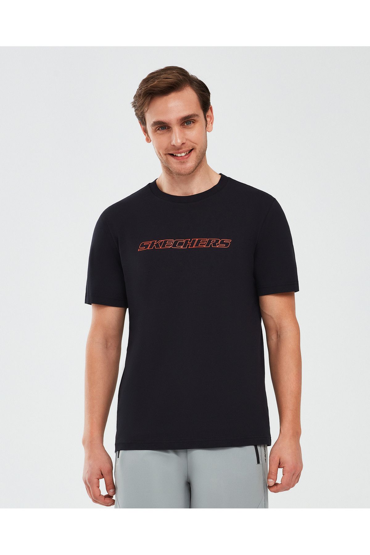 Skechers M Big Logo T-shirt Erkek Siyah Tshirt S202243-001