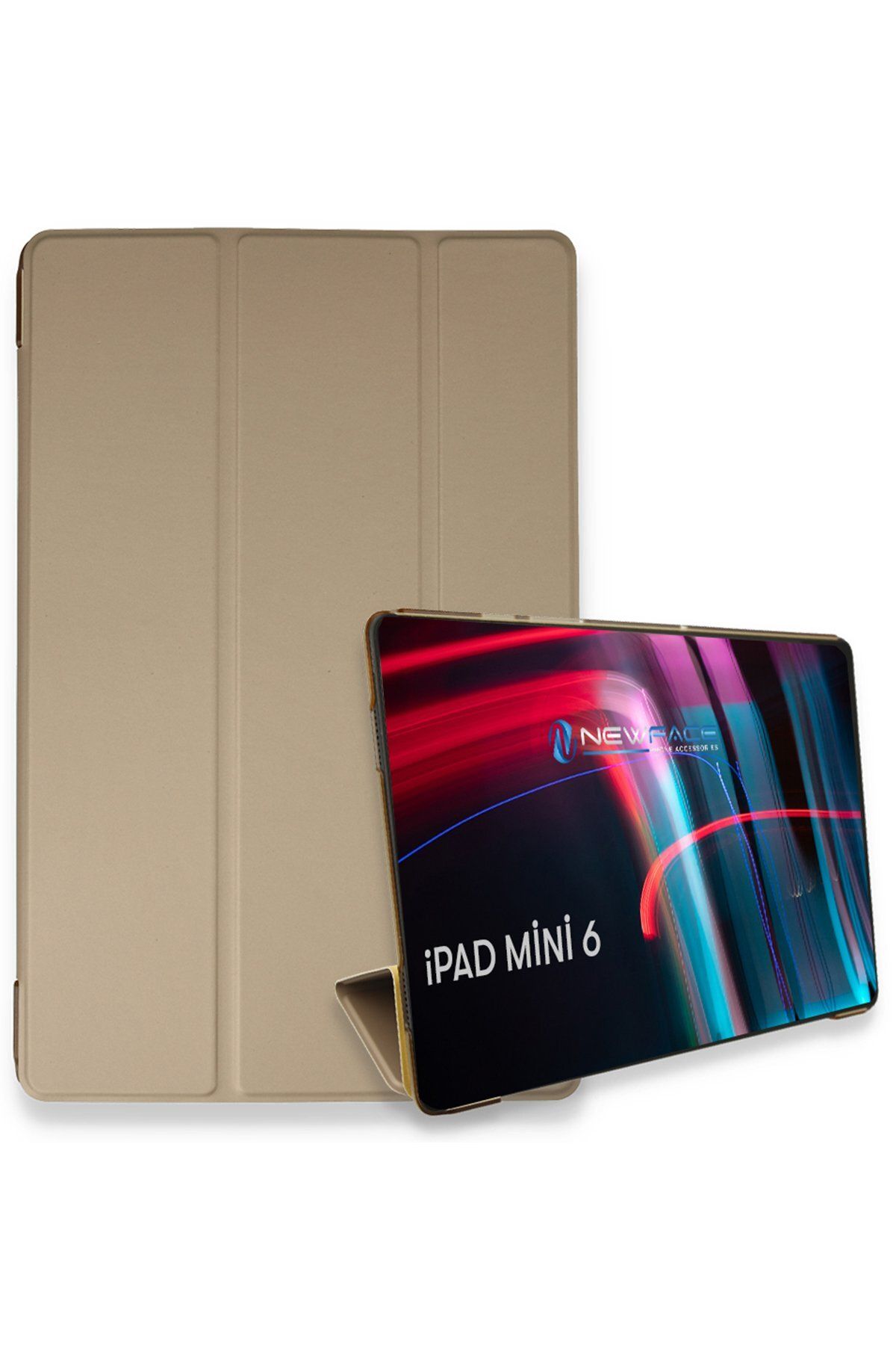 NewFace İpad Mini 6 Uyumlu Kılıf Tablet Smart Kılıf - Gold 317105