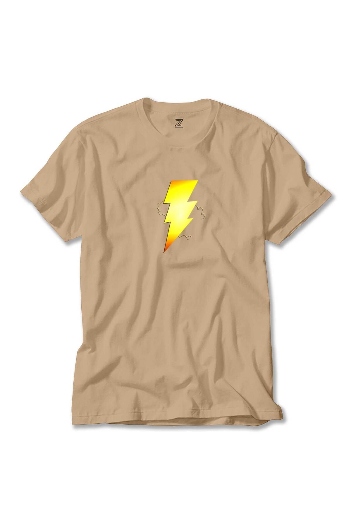 Z zepplin Shazam Logo Krem Tişört