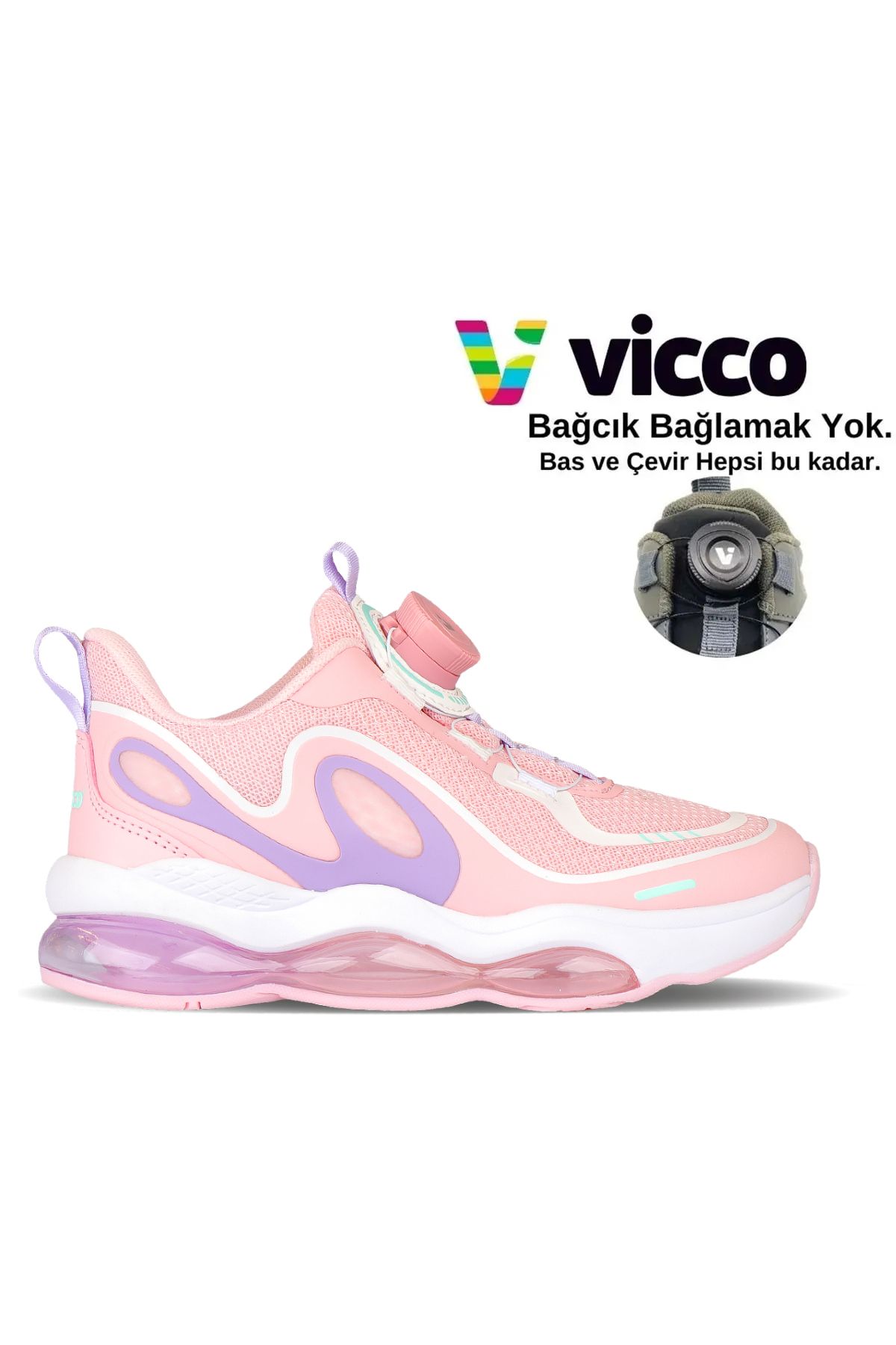 Vicco 32-38 Numara Akıllı Bağcık Air Taban Hafif Çocuk Ayakkabı