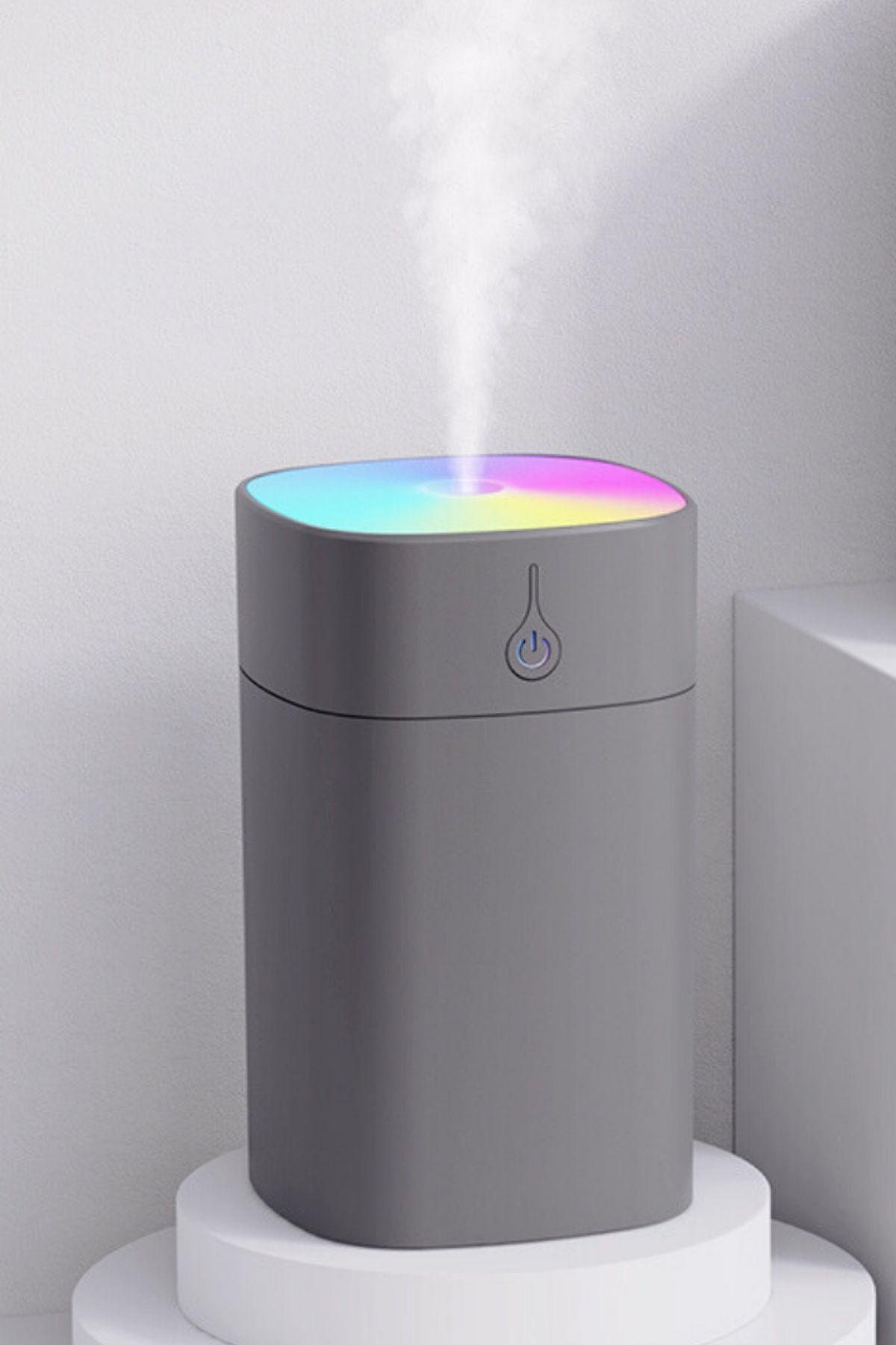 NACG H2o Humidifier 400 ml Ulrasonik Hava Nemlendirici Buhar Makinesi Ve Aroma Difüzörü Gri