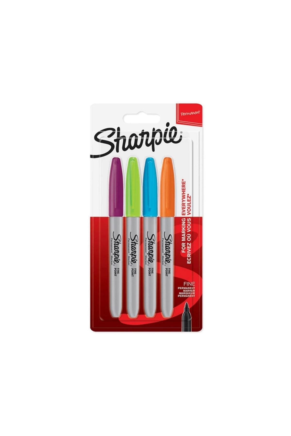 Sharpie Permanent Marker Canlı Renkler 4'lü Set 2065403