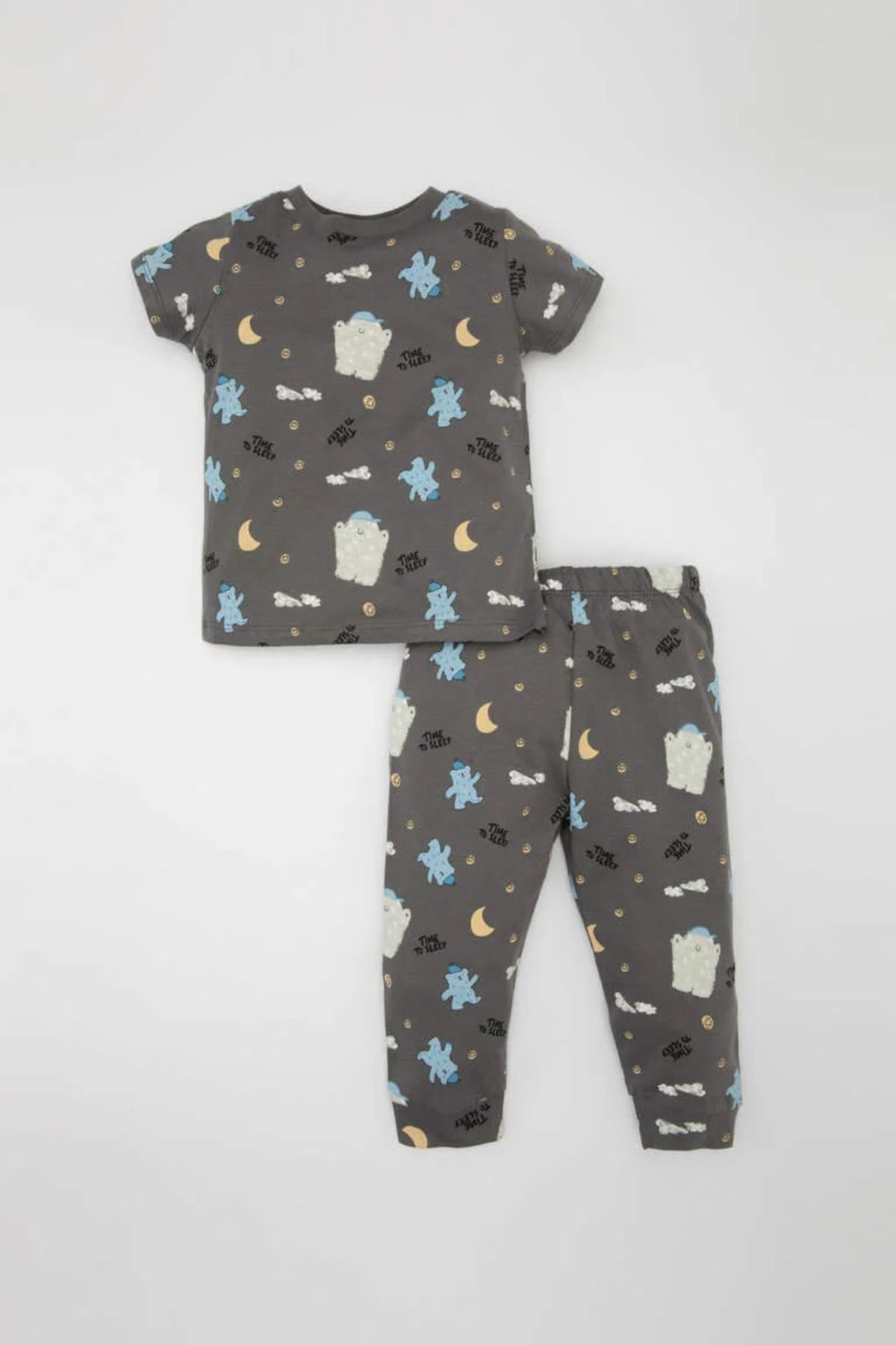 Defacto Erkek Bebek Yıldız Desenli Kısa Kollu Penye Pijama Takımı