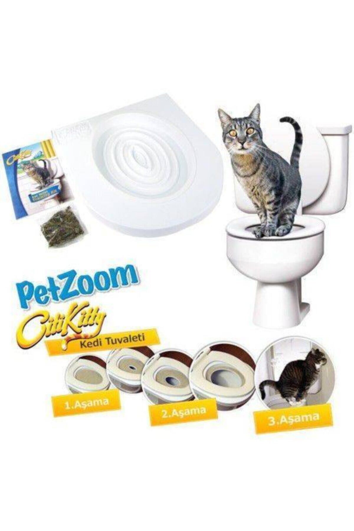 MOBGİFT Mobgift Pet Zoom Kedi Tuvaleti Eğitim Seti Kedi Klozeti Alıştırıcı Klozet Kapağı Eğitim Seti
