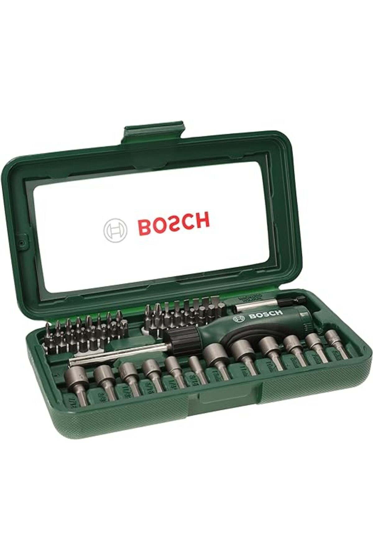 Bosch Professional 46 adet Tornavida ucu ve lokma anahtar seti (PH, PZ, altıgen, T, S ucu, matkap v