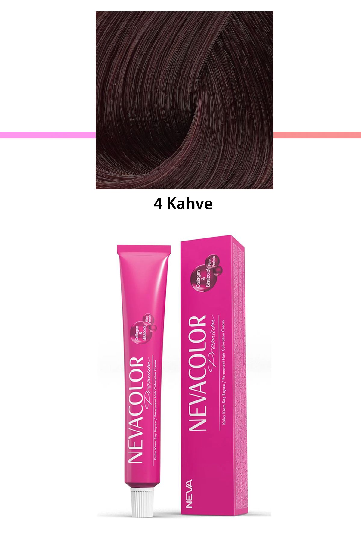 Neva Color Premium 4 Kahve - Kalıcı Krem Saç Boyası 50 g Tüp