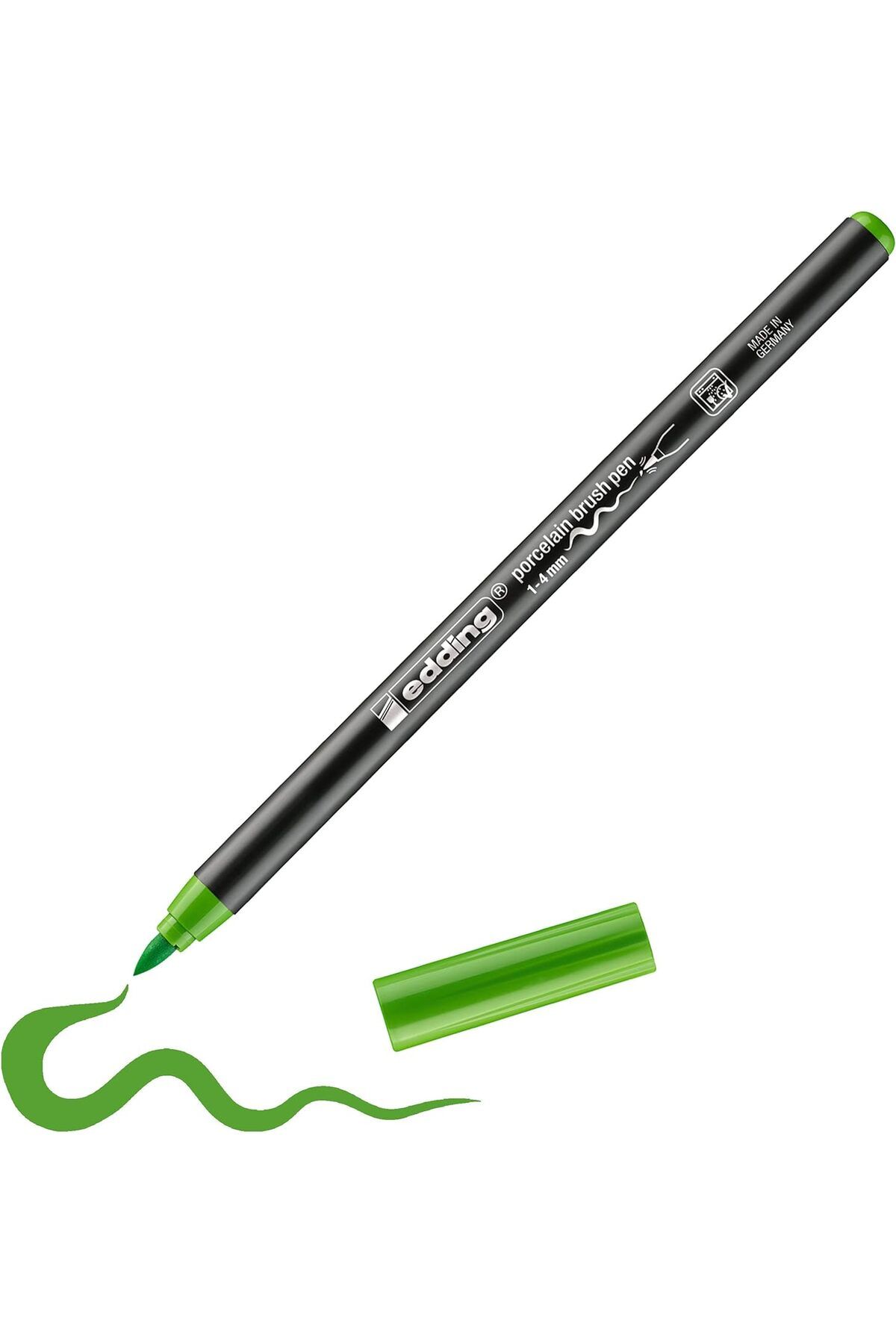 Edding 4200 Fırça Uçlu Porselen Kalemi 1-4mm – Açık Yeşil