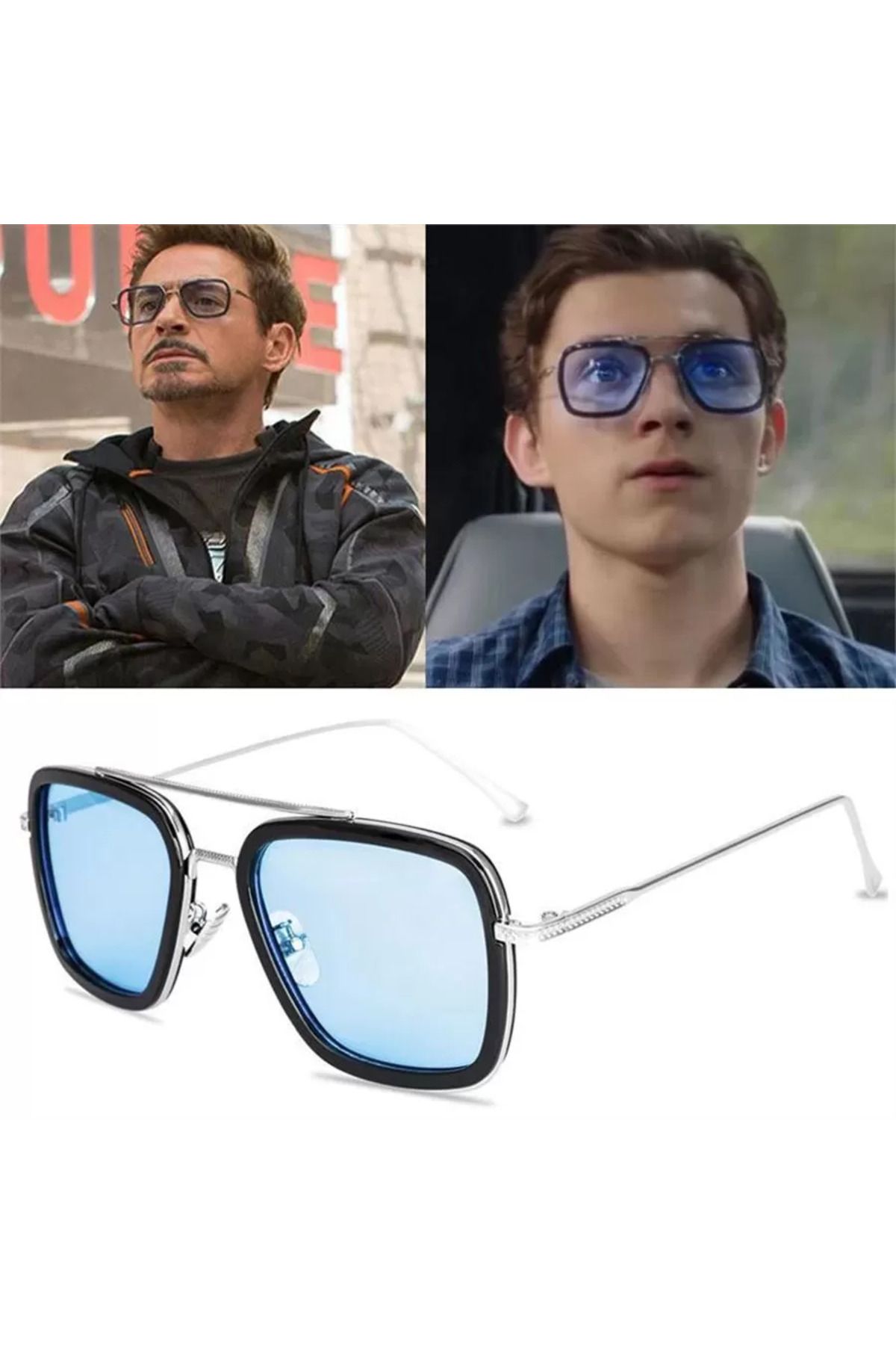 Genel Markalar Mavi Marvel : Tony Stark - Peter Parker Güneş Gözlüğü
