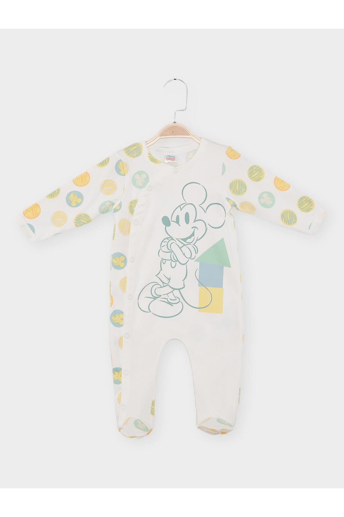 Mickey Mouse Lisanslı Erkek Bebek Patikli Tulum 21738