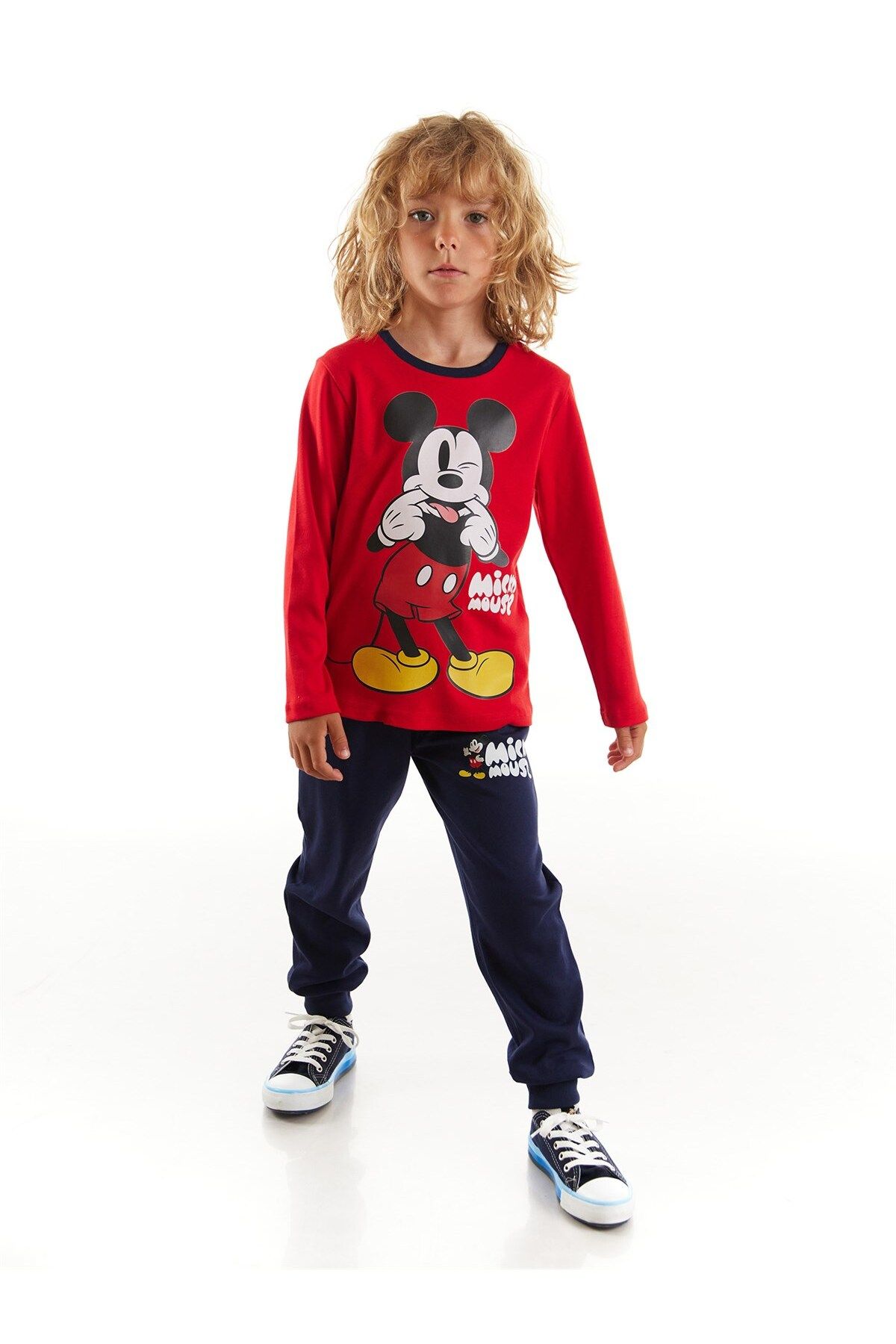 Mickey Mouse Lisanslı Erkek Çocuk Pijama Takımı 20230