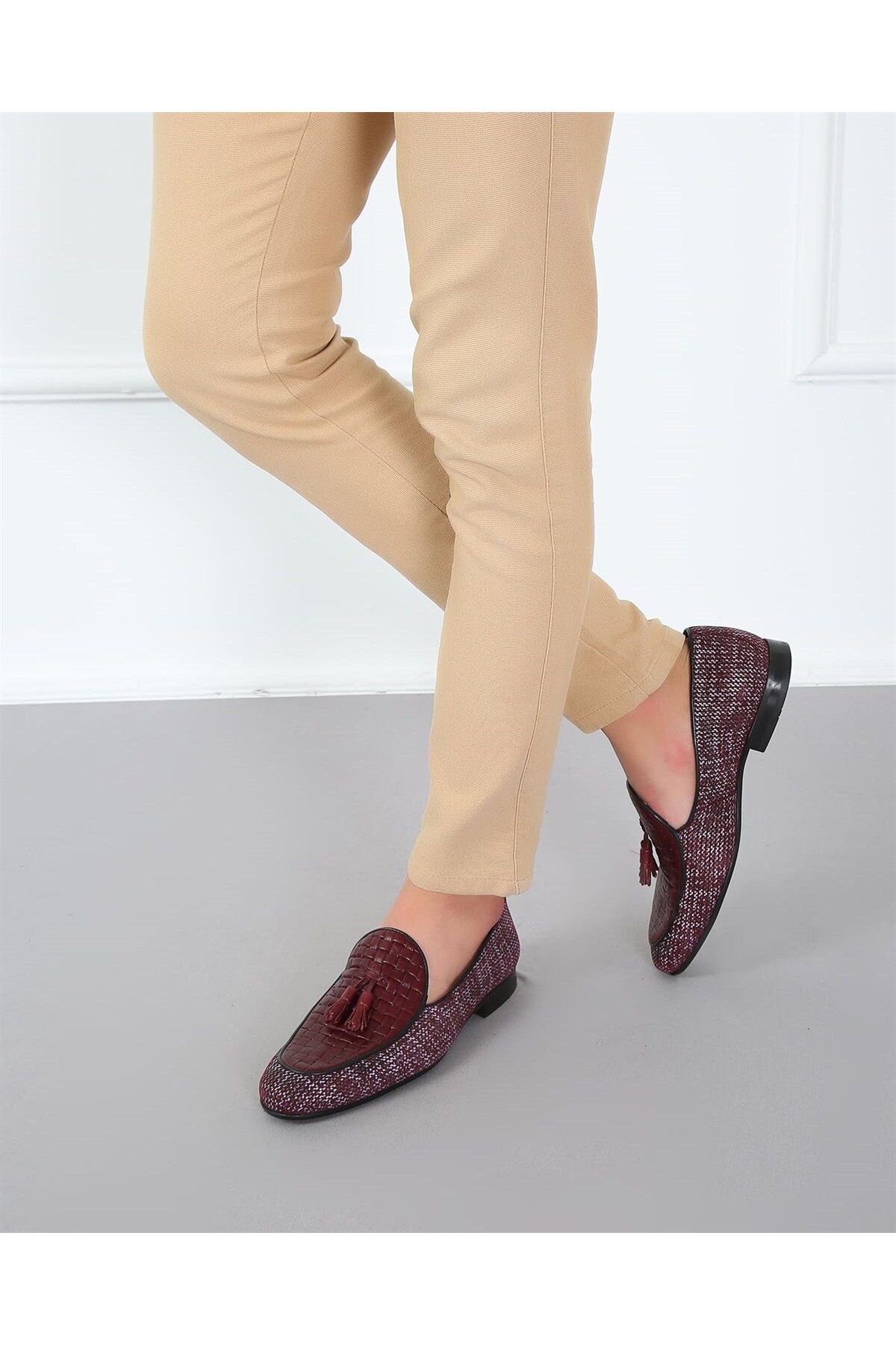 CassidoShoes Cassıdsohoes Erkek Klasik Ayakkabı Bordo Renk 023-43210
