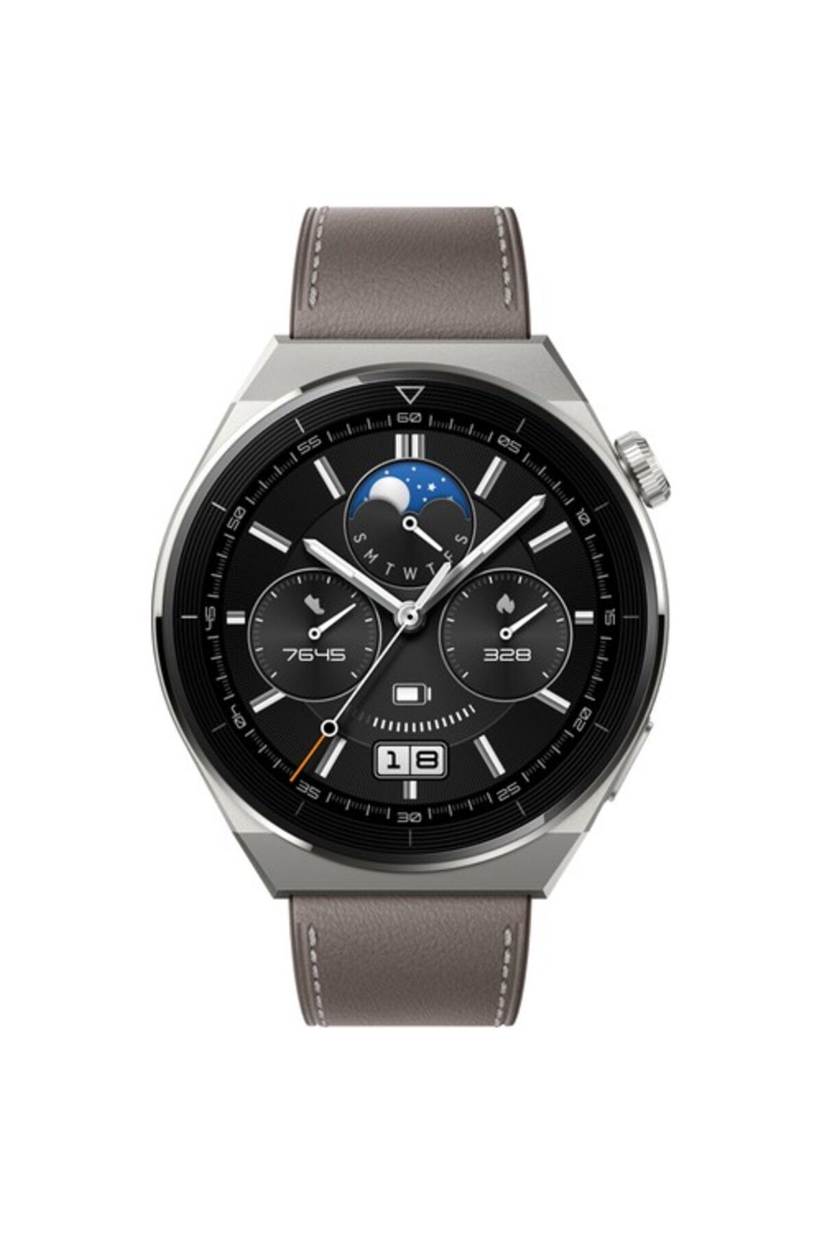 Huawei Huaweı Watch Gt3 Pro 46mm (TİTANYUM KASA - GRİ DERİ KAYIŞ)