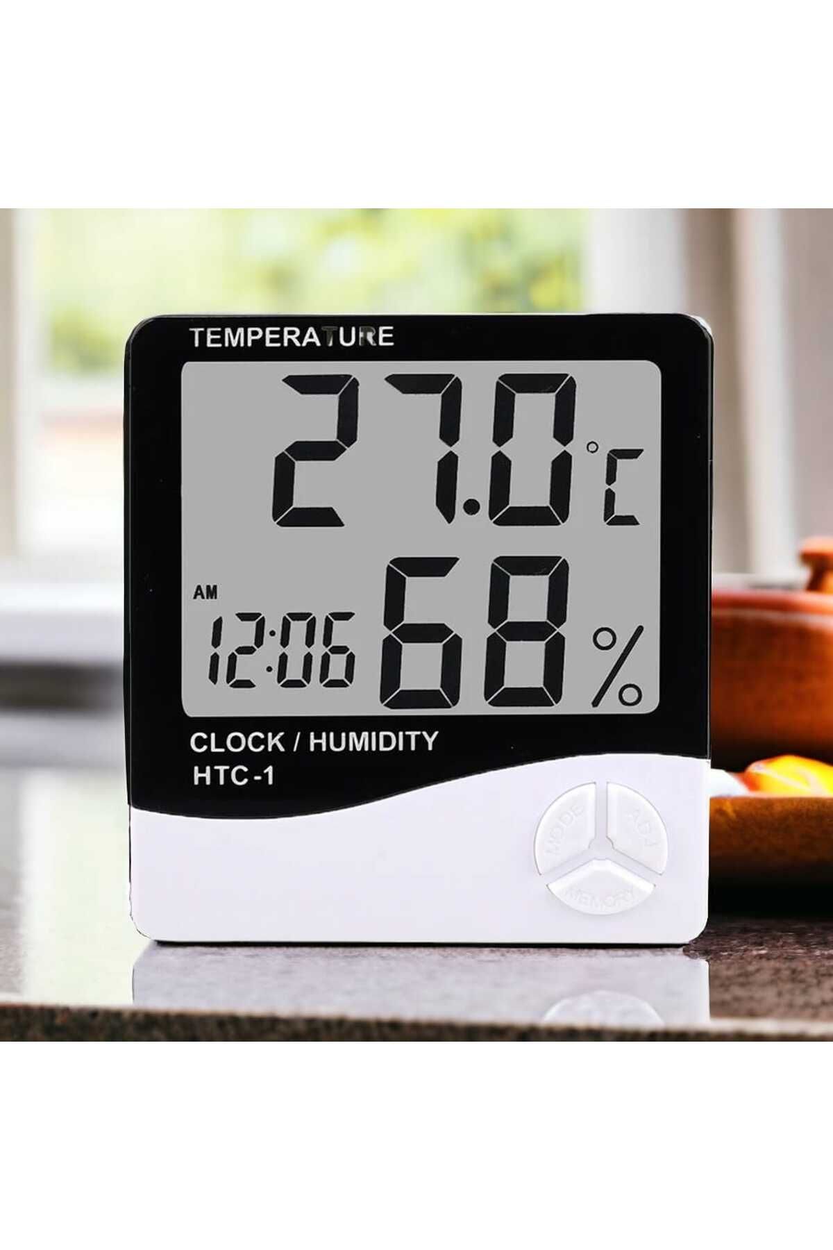 DSG Dijital Oda Termostatı İç Ortam Sıcaklık Nem Ölçer Bebek Odası Termometre Nem Ölçer HTC-1 Lcd Ekran