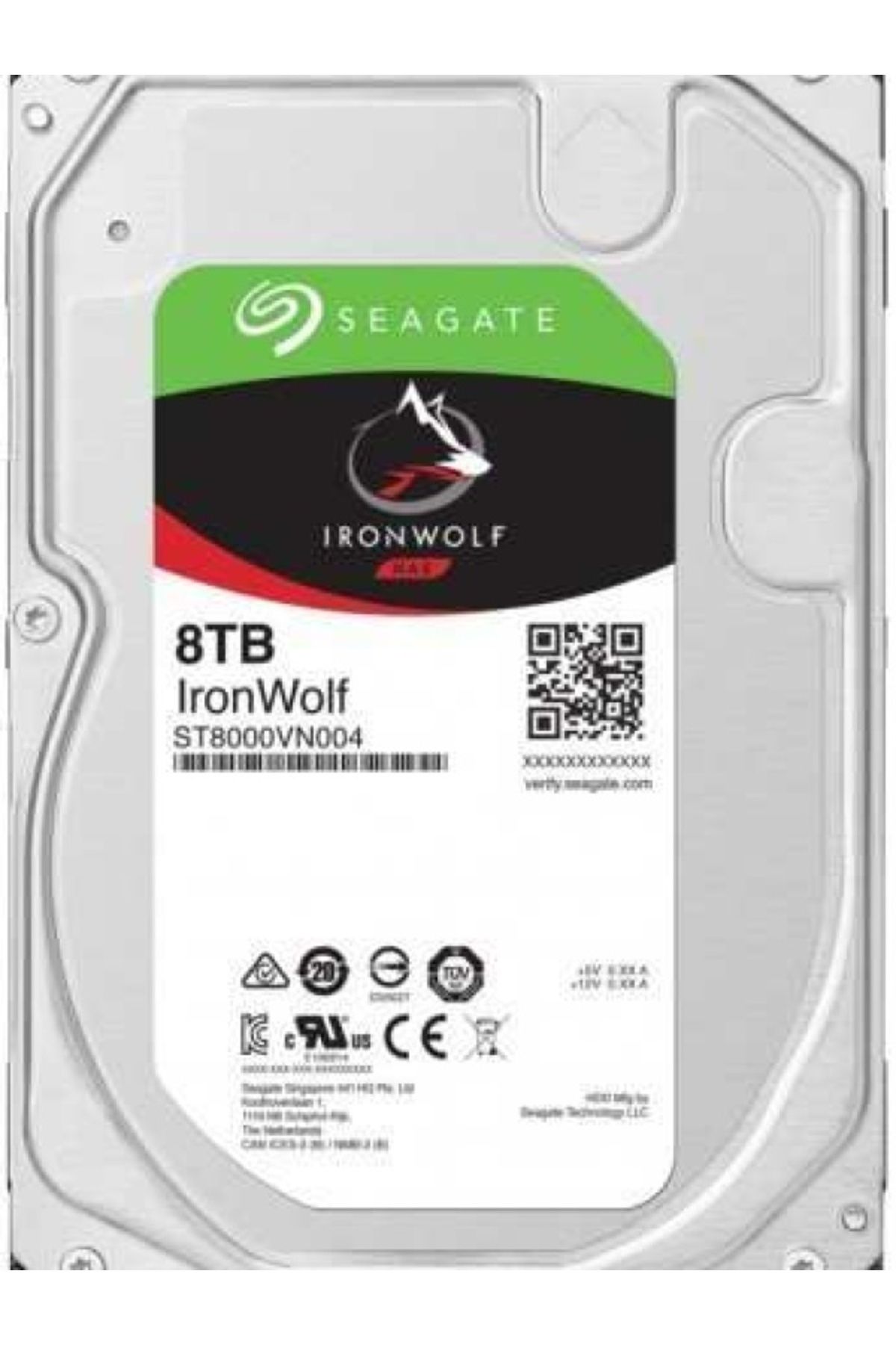 Seagate 8tb St8000vn004 Ironwolf 3,5" 7200rpm 256mb Rv Sensör, Sata 3, 7-24 Nas Diski