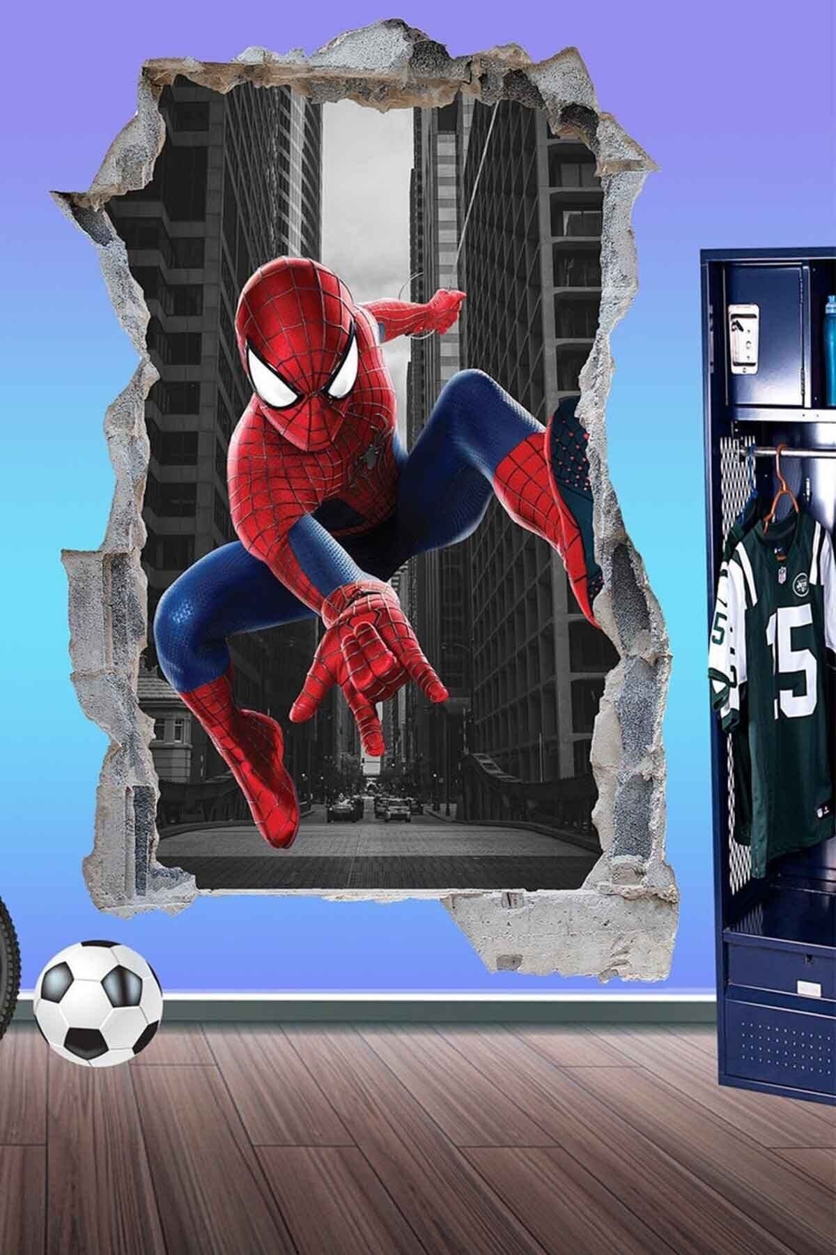 KT Decor Süper Kahramanlar Spiderman Örümcek Adam Xxl Duvar Sticker