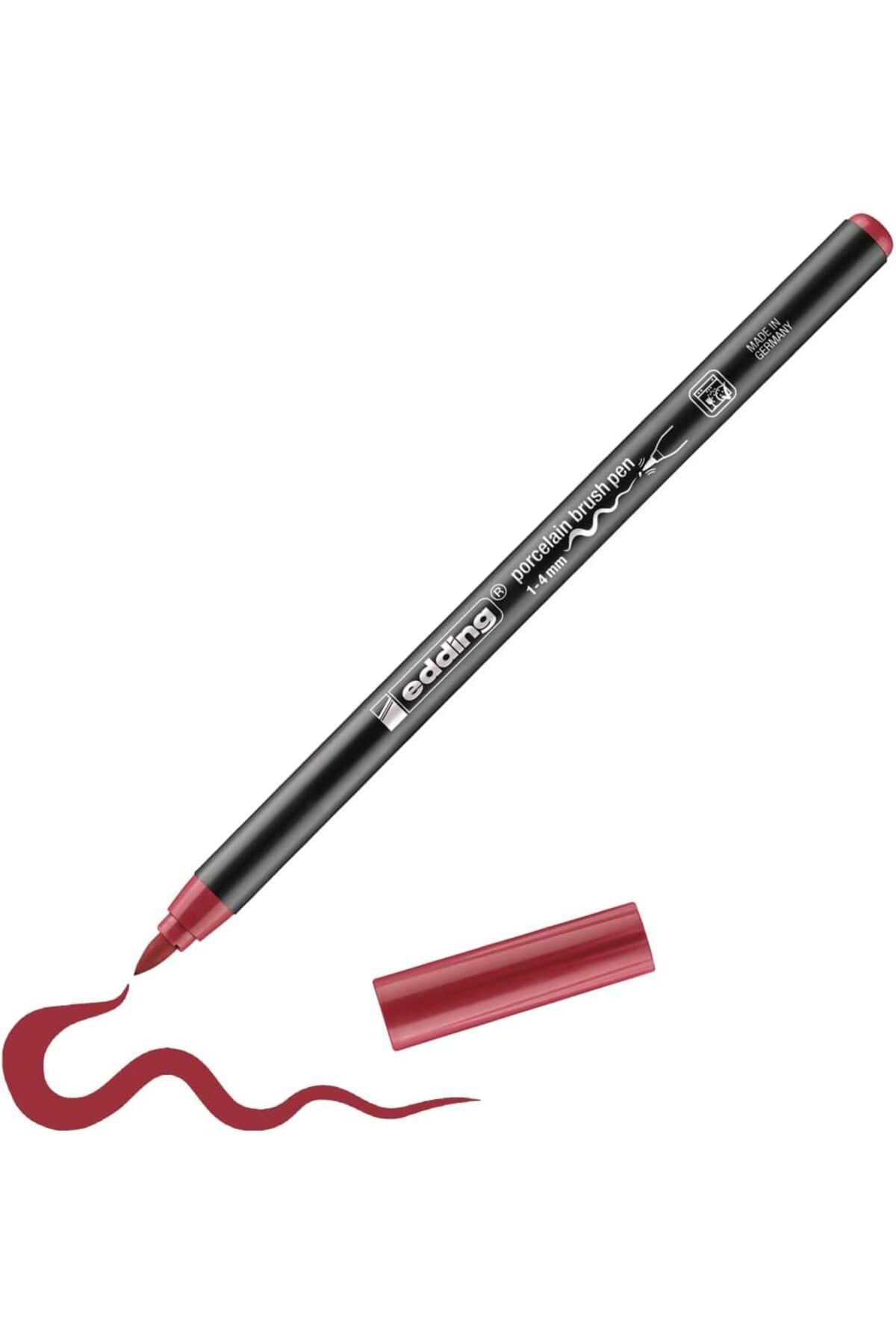 Edding 4200 Fırça Uçlu Porselen Kalemi 1-4mm – Karmina Kırmızısı