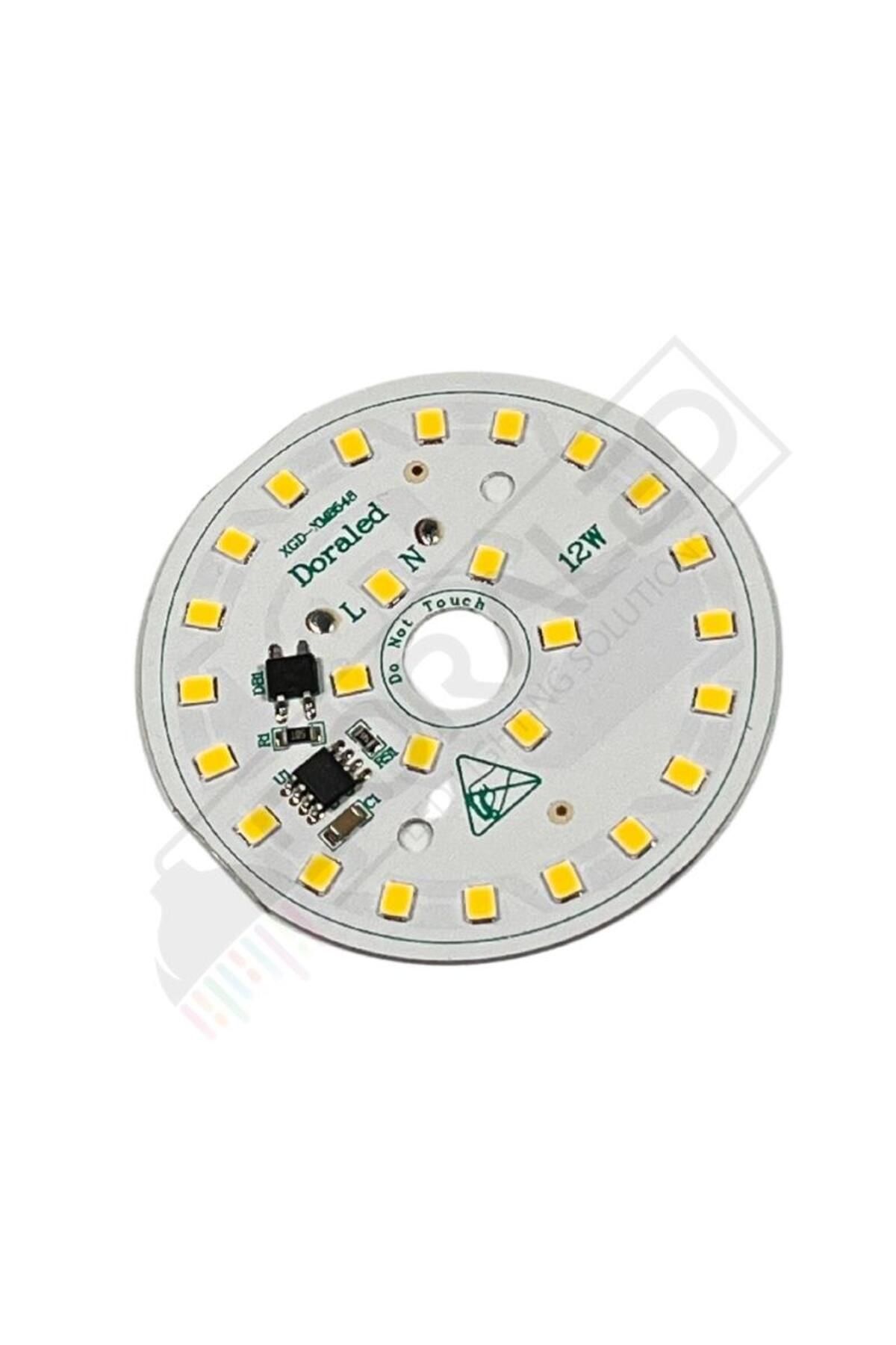 DORA LED 220volt 12watt Smd 5630 Ledli Led Modül Gün Işığı 10mm Delik Çaplı 220v 12w Avize Ledi 60mm(3 ADET)