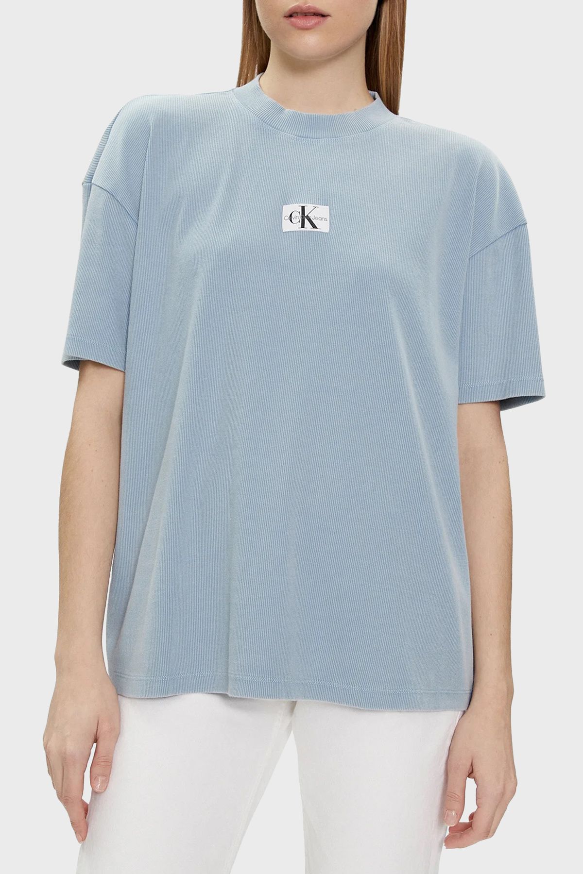 Calvin Klein Pamuklu Bisiklet Yaka Boyfriend Streç Pamuklu Jarse T Shirt J20J223278CEZ  T SHİRT