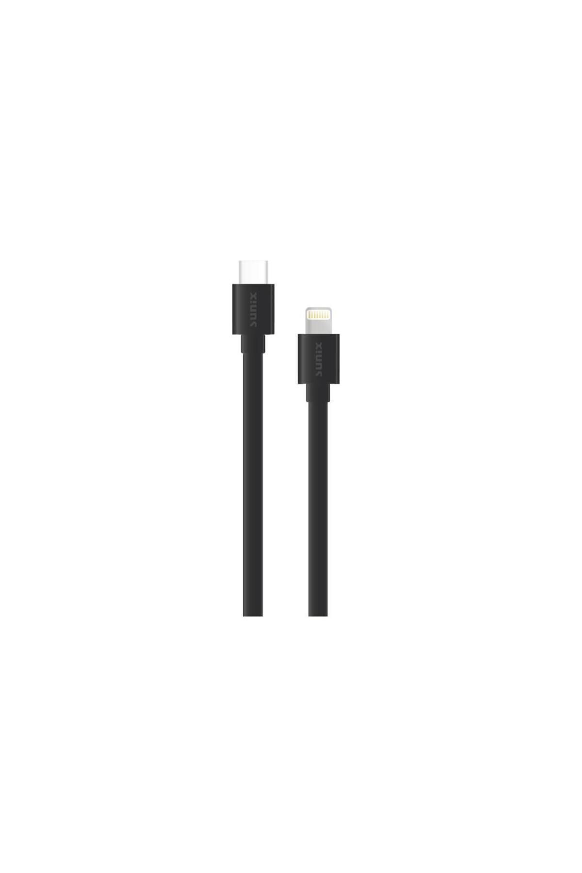 Sunix 20w Soft Kablo Usb-c / Lightning Şarj Ve Data Kablosu Siyah Sc-11