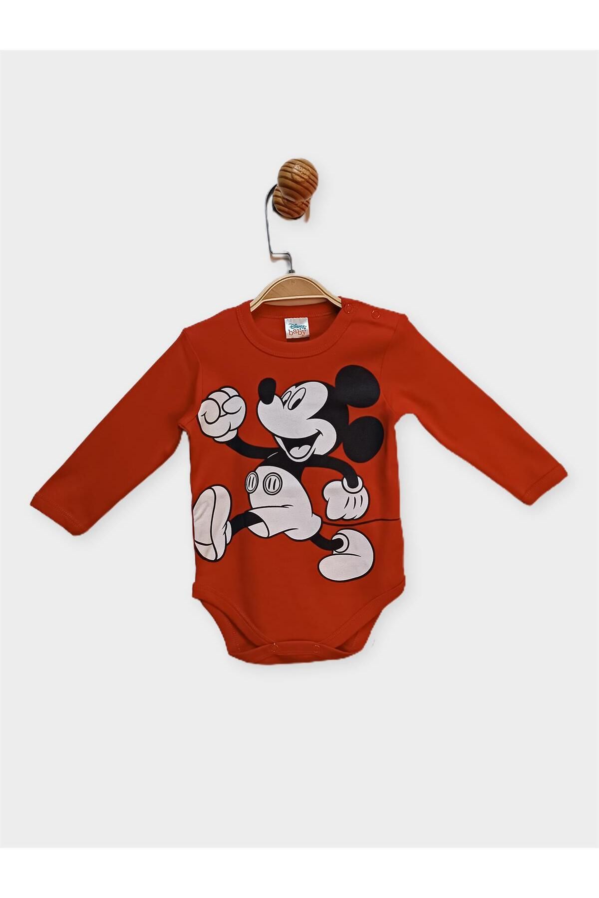 Panolino Mickey Mouse Lisanslı Erkek Bebek Uzun Kol Body 20600