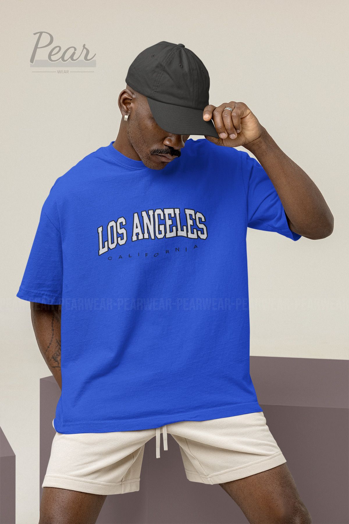 Pear Wear Los Angeles Baskılı Unisex Tişört Oversize T-shirt